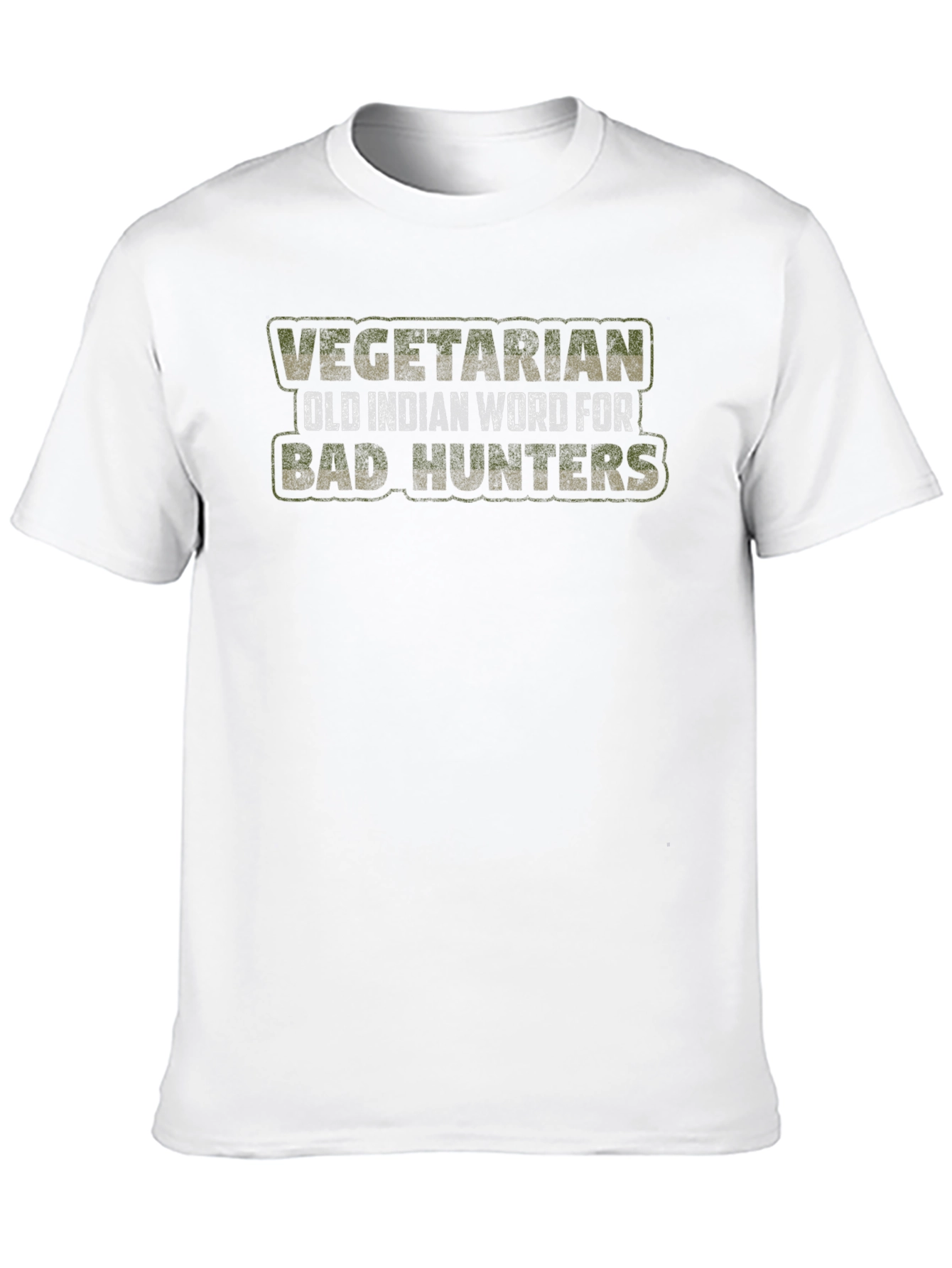 Vegetarian Bad Hunter Funny Graphic Tee