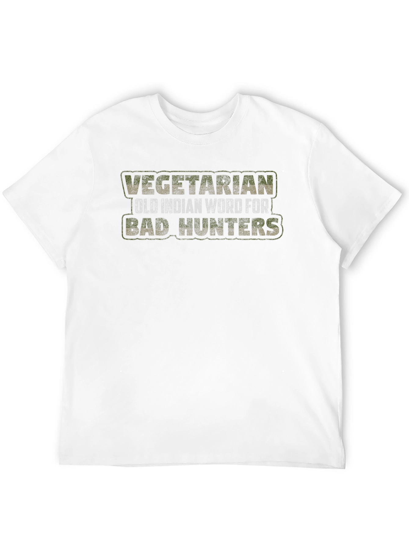 Vegetarian Bad Hunter Funny Graphic Tee