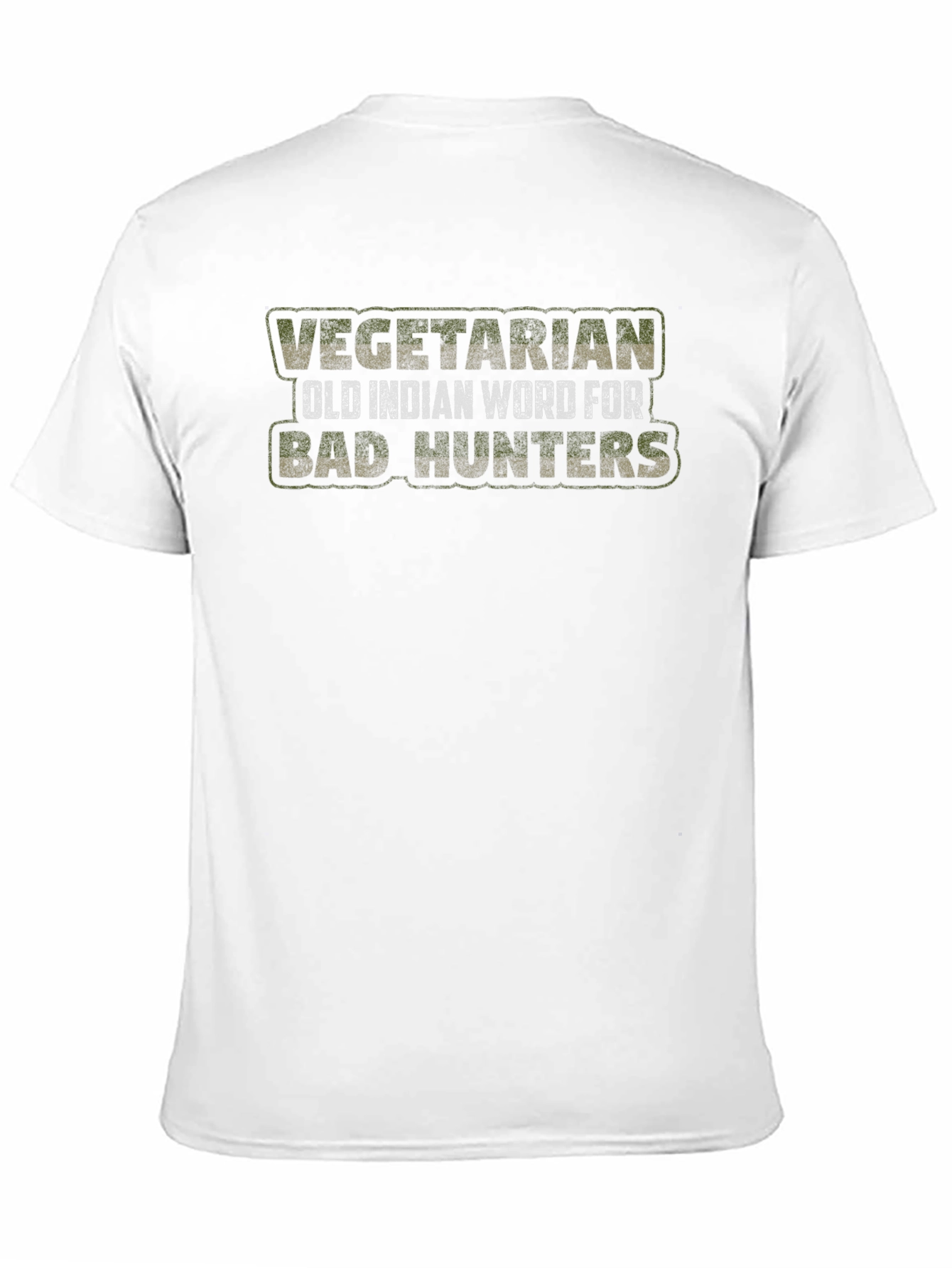 Vegetarian Bad Hunter Funny Graphic Tee