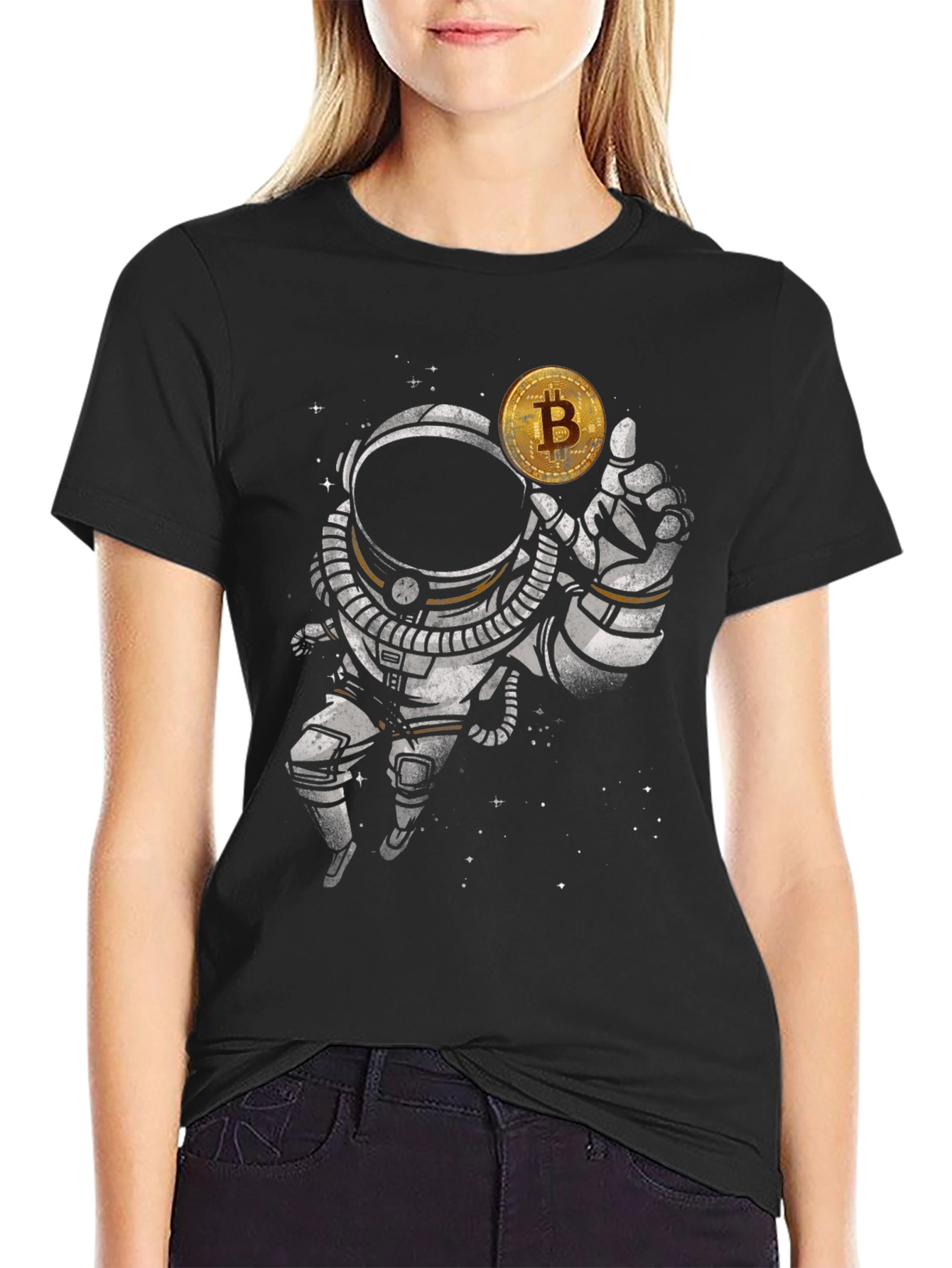 Bitcoin Astronaut Black T-Shirt