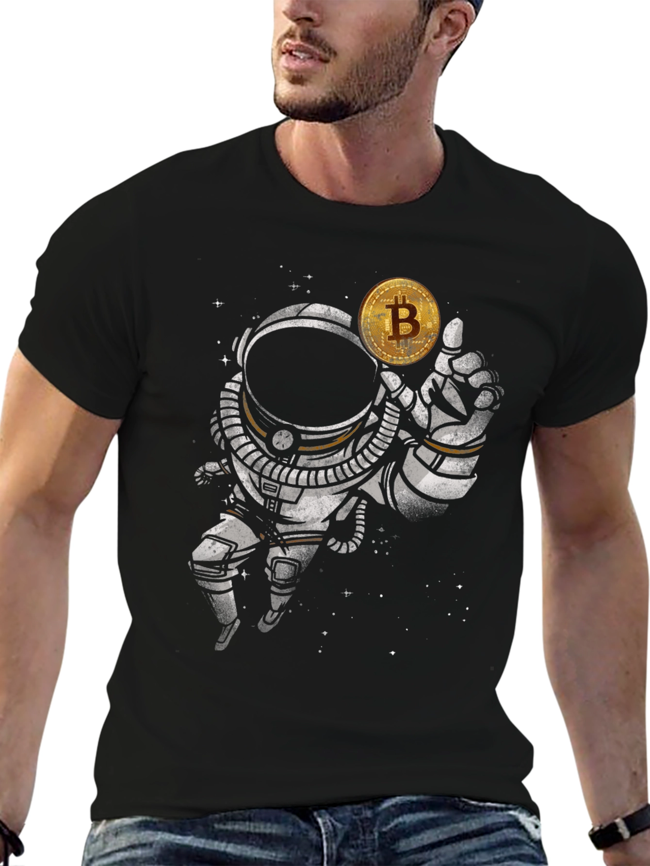 Bitcoin Astronaut Black T-Shirt