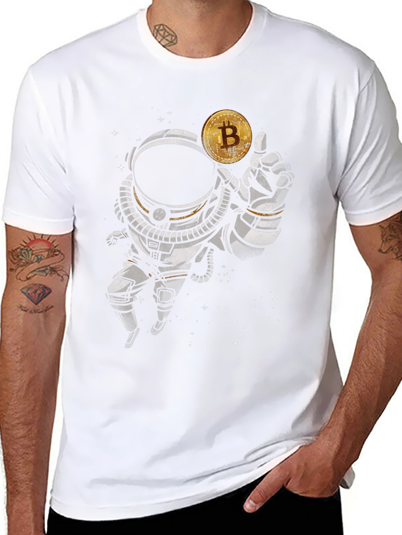 Bitcoin Astronaut Black T-Shirt