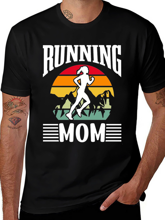 Running Mom Graphic Tee - Womens Fitness Shirt