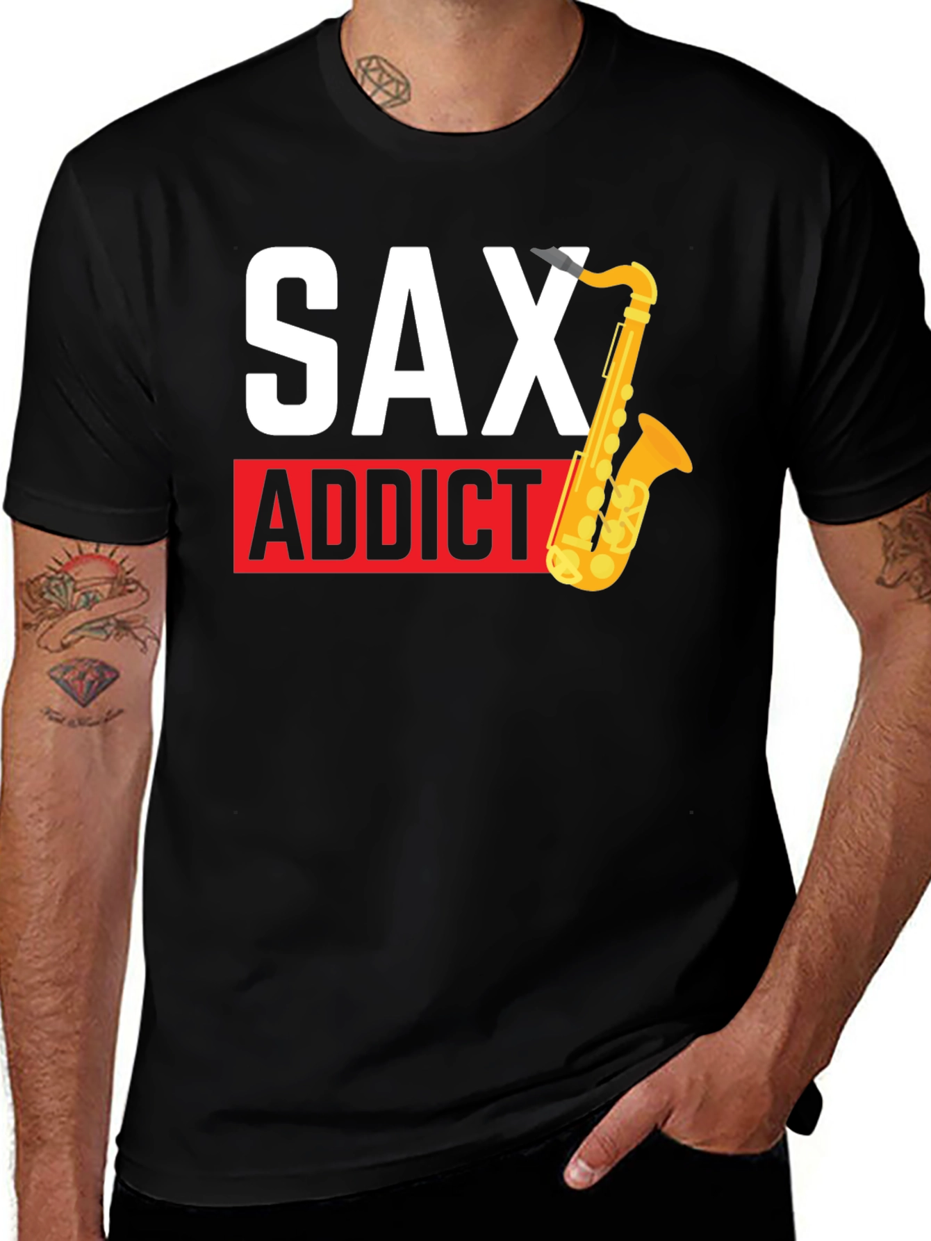 Sax Addict Black T-Shirt