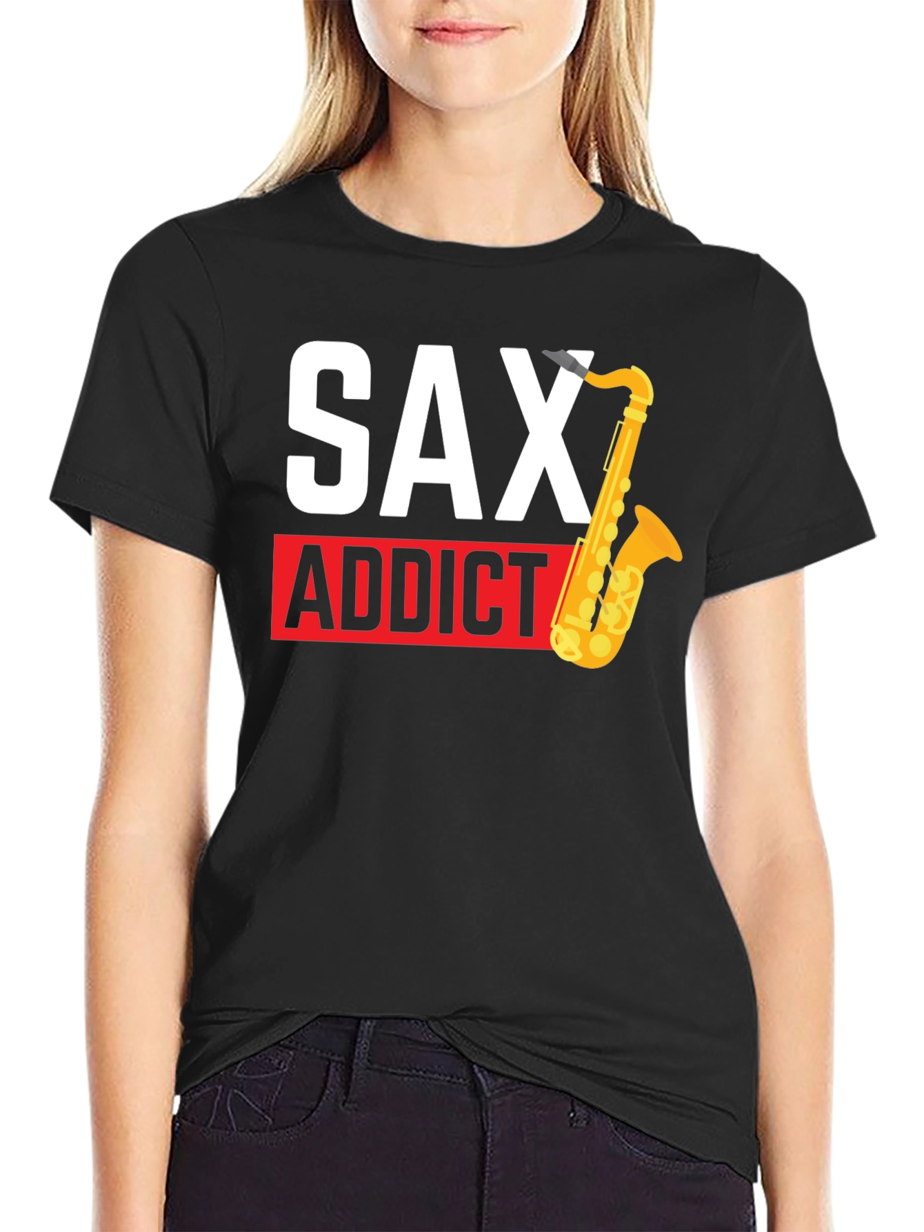 Sax Addict Black T-Shirt