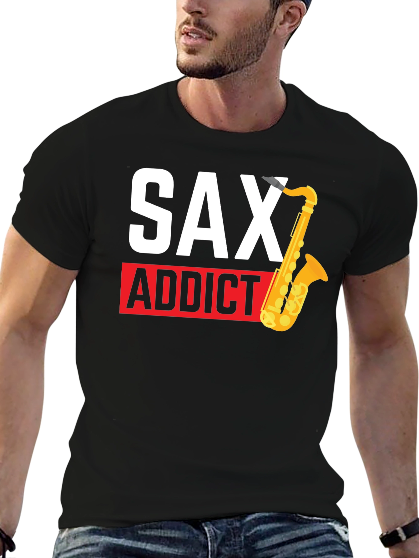 Sax Addict Black T-Shirt