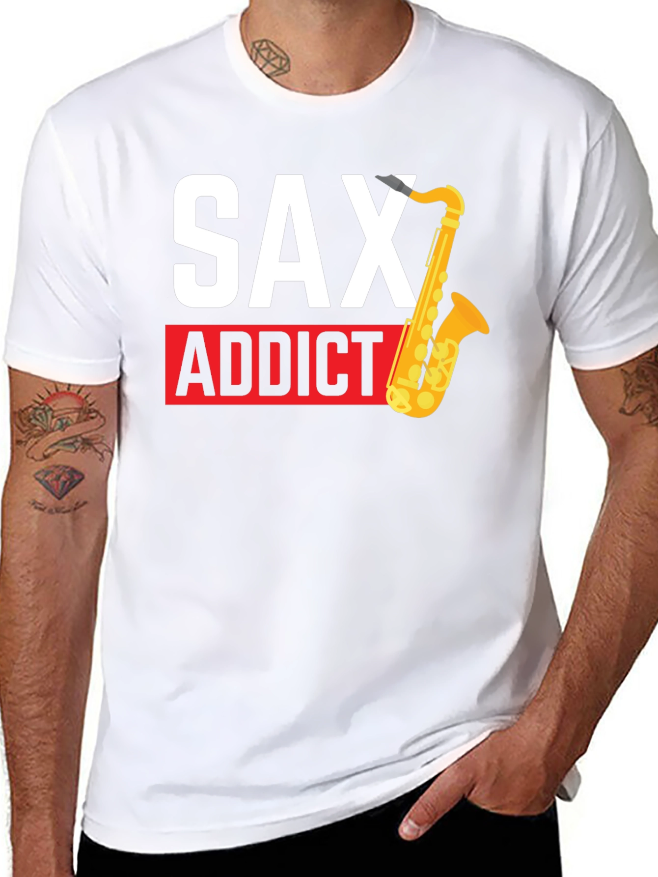 Sax Addict Black T-Shirt