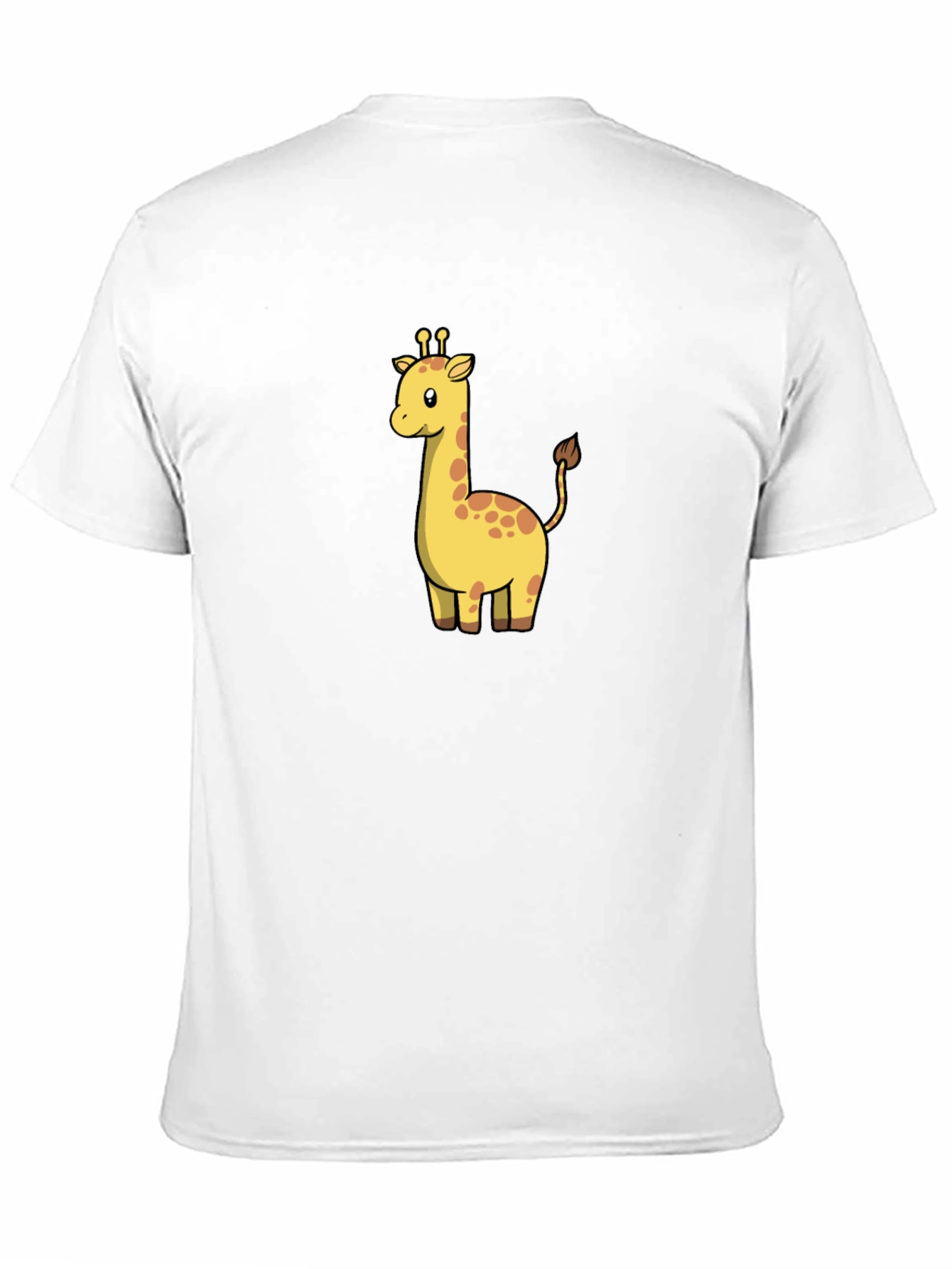Cute Giraffe Graphic Black T-Shirt