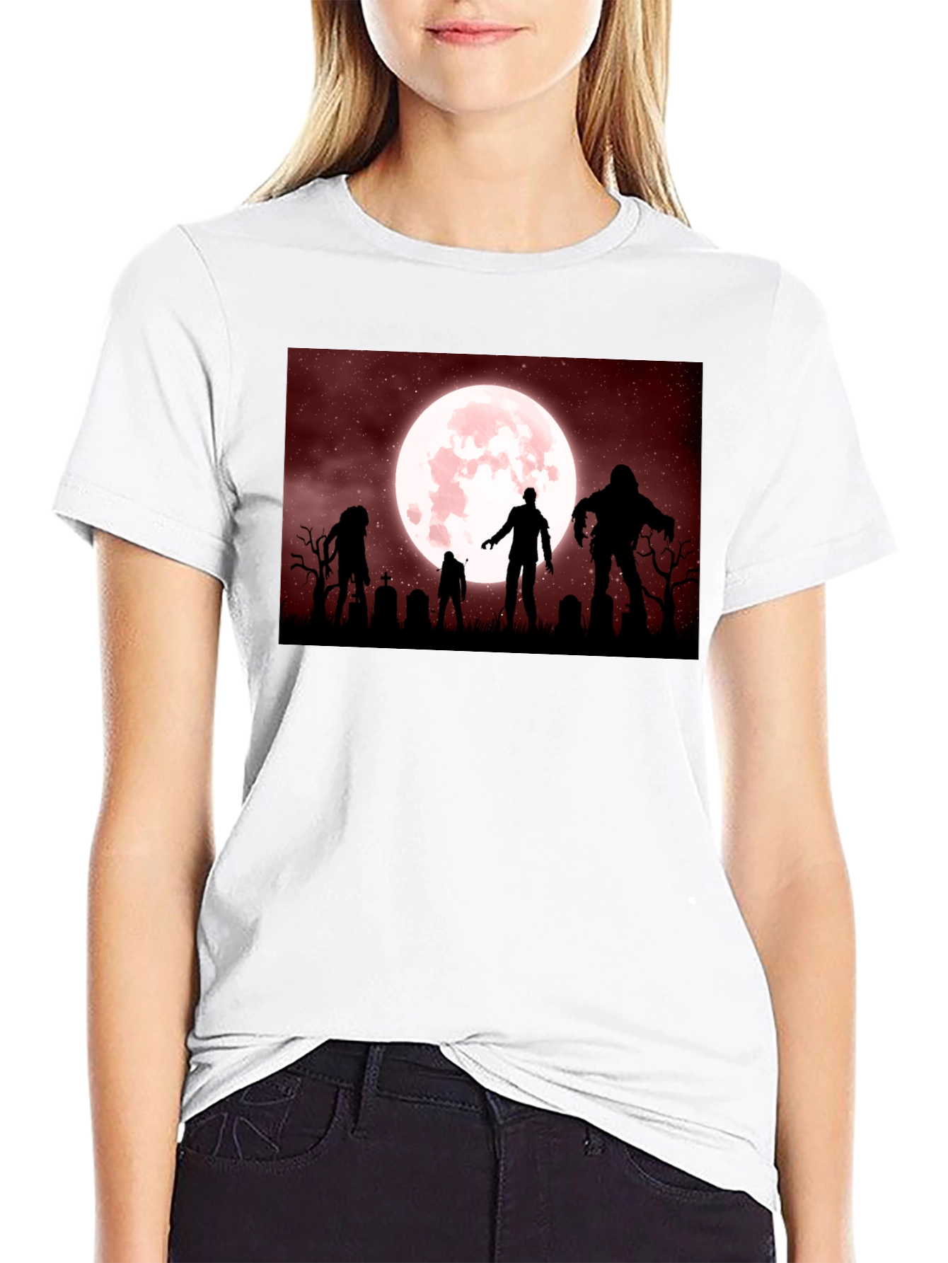 Zombie Moon T-Shirt - Halloween Horror Tee