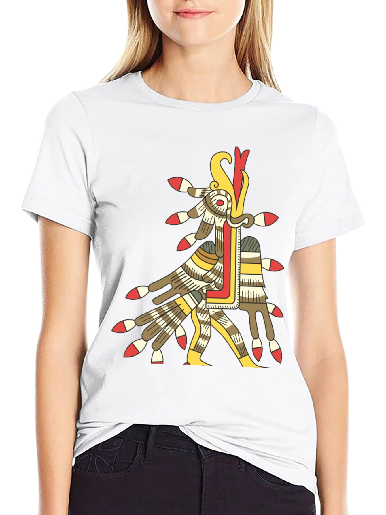 Aztec Sun God T-Shirt - Black Graphic Tee