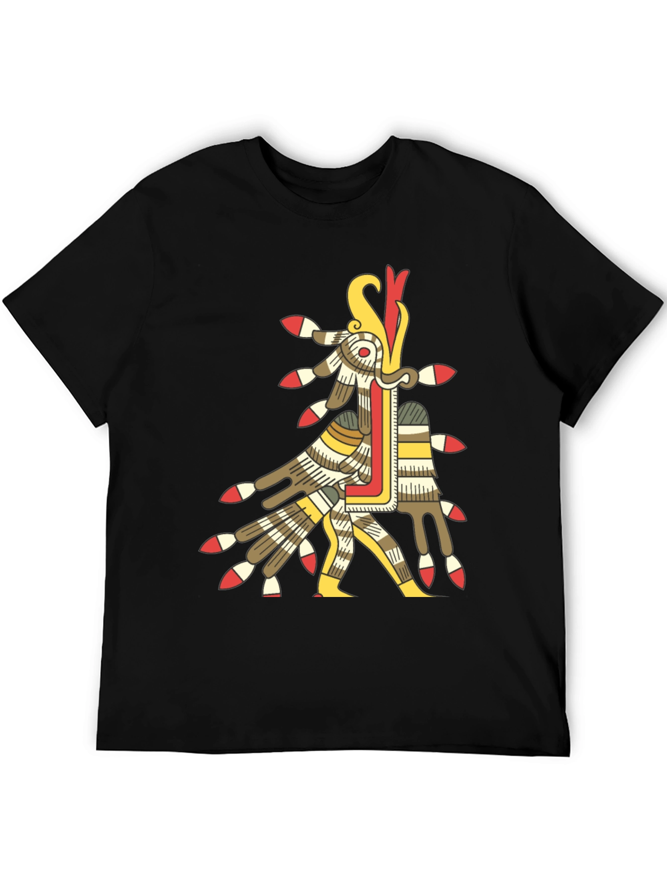 Aztec Sun God T-Shirt - Black Graphic Tee