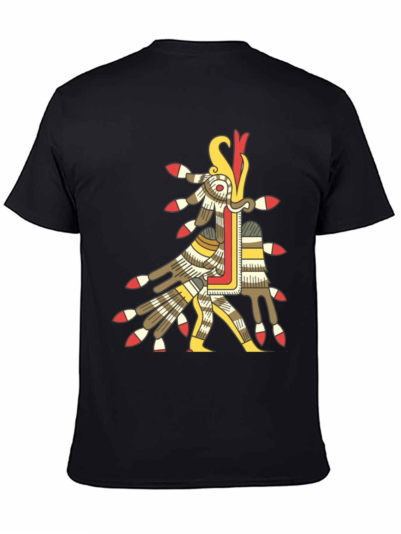 Aztec Sun God T-Shirt - Black Graphic Tee