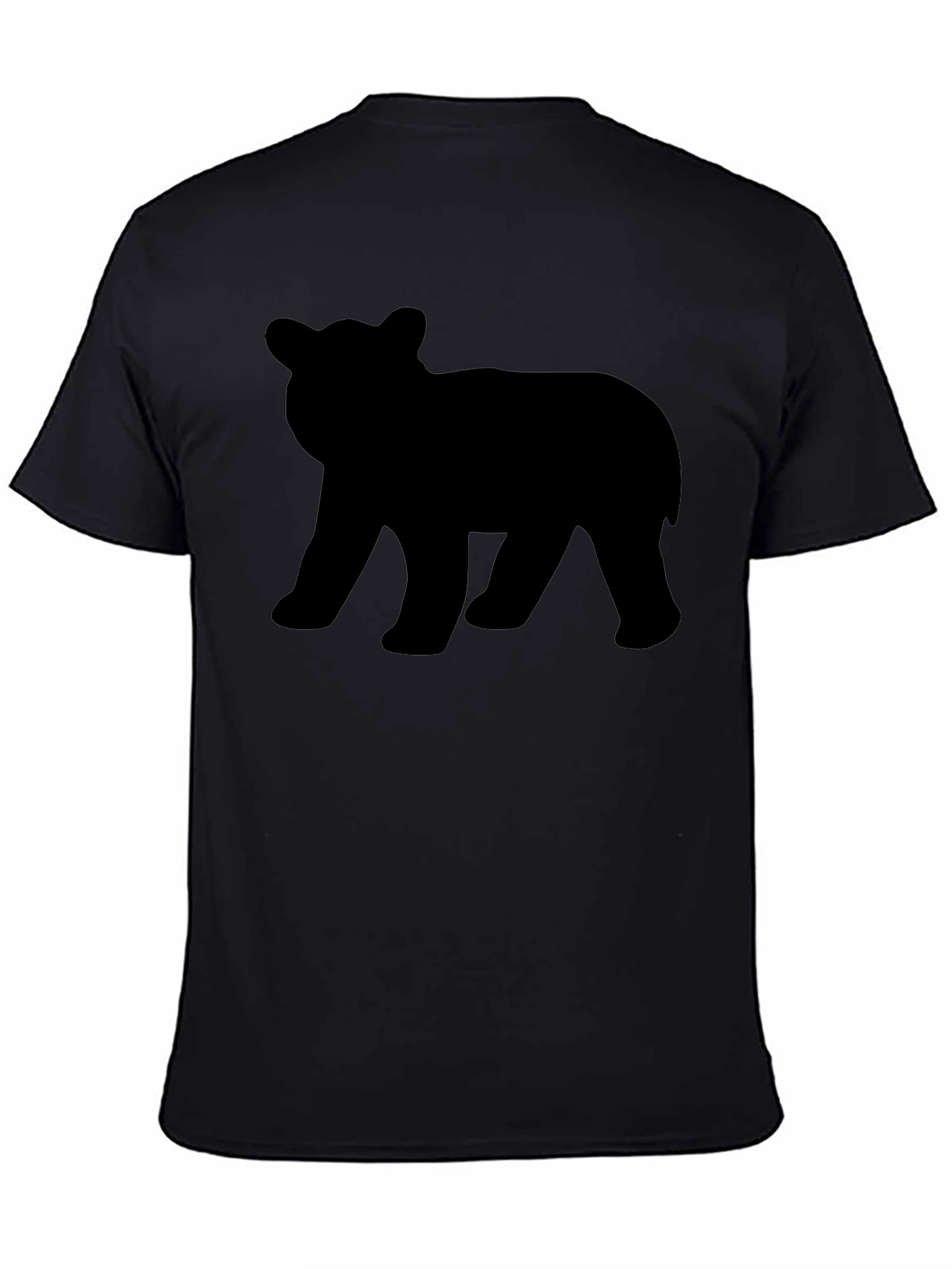 Bear Silhouette T-Shirt - Black Graphic Tee