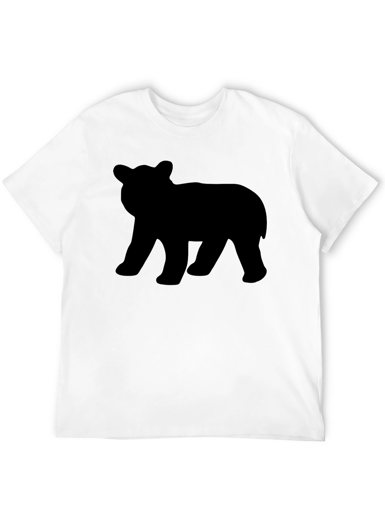 Bear Silhouette T-Shirt - Black Graphic Tee