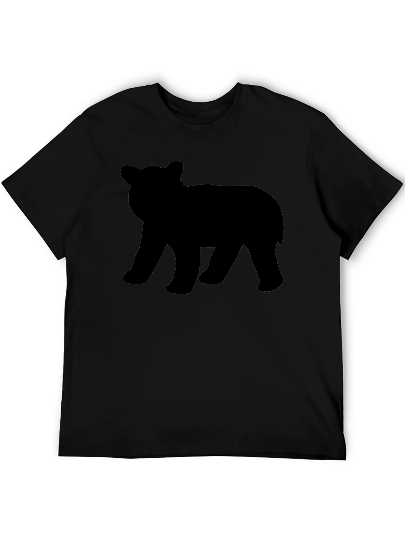 Bear Silhouette T-Shirt - Black Graphic Tee