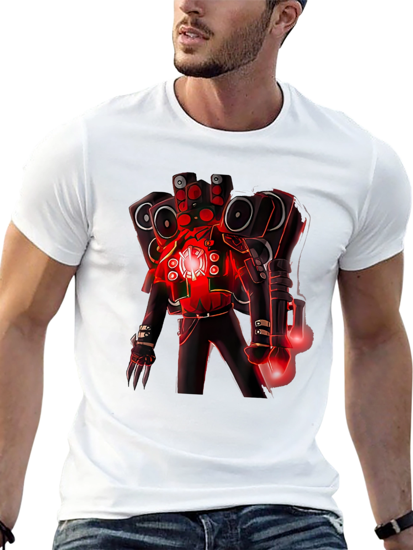 Robot DJ Graphic T-Shirt - Black Cotton Tee