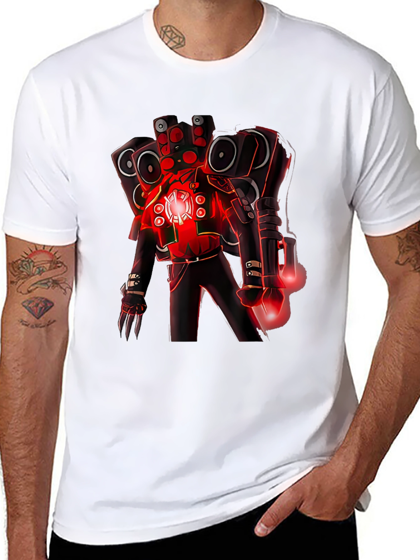 Robot DJ Graphic T-Shirt - Black Cotton Tee