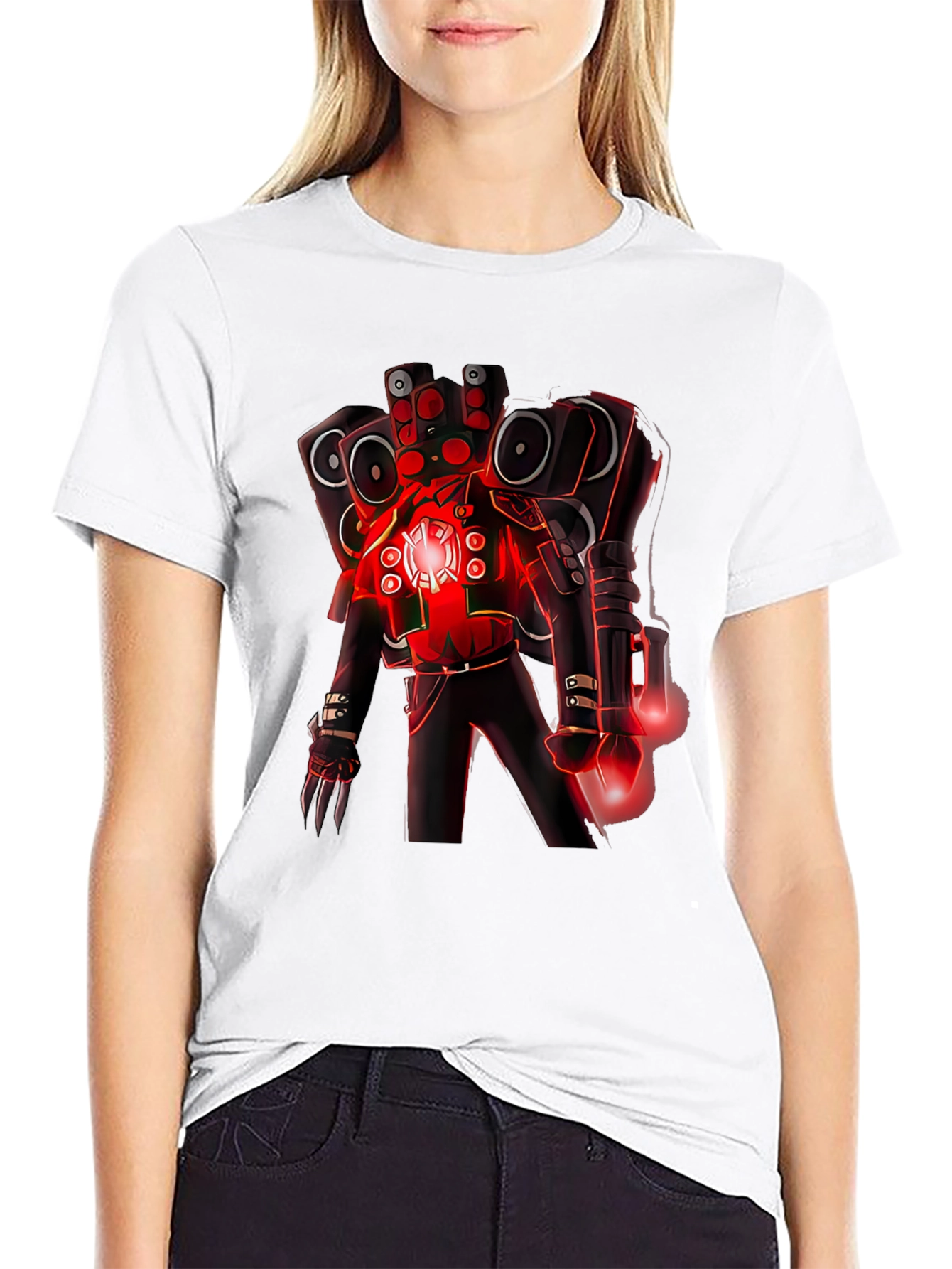 Robot DJ Graphic T-Shirt - Black Cotton Tee