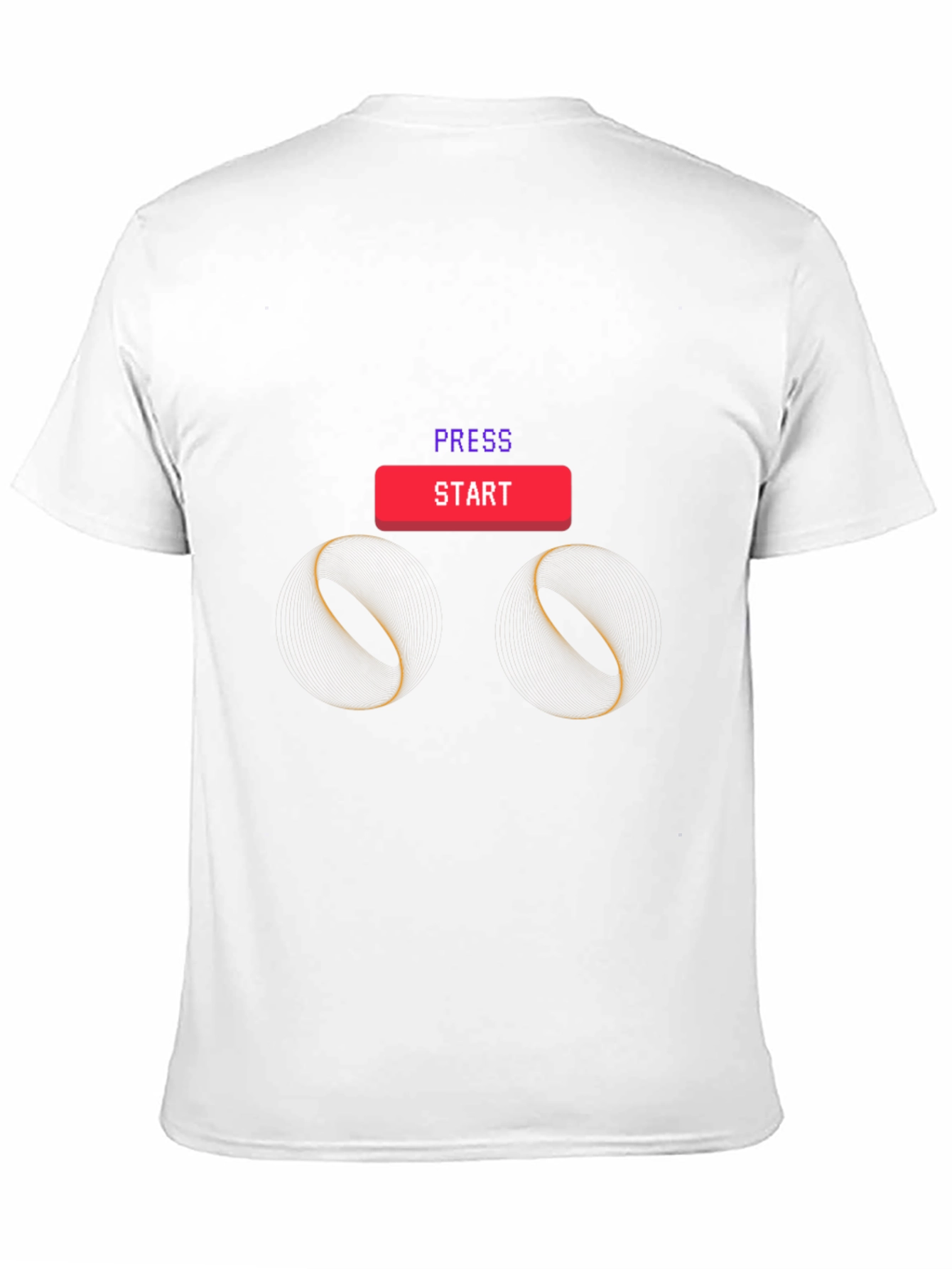 Press Start Graphic Tee - Black Cotton Blend T-Shirt