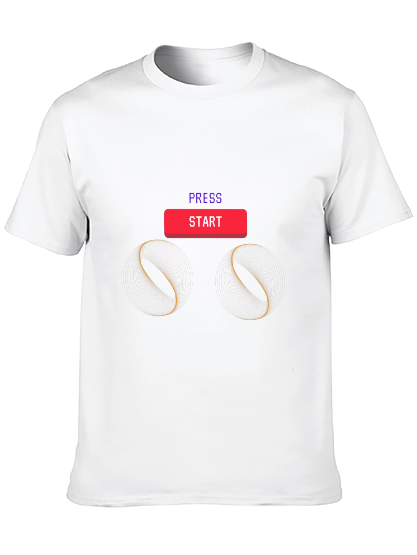Press Start Graphic Tee - Black Cotton Blend T-Shirt