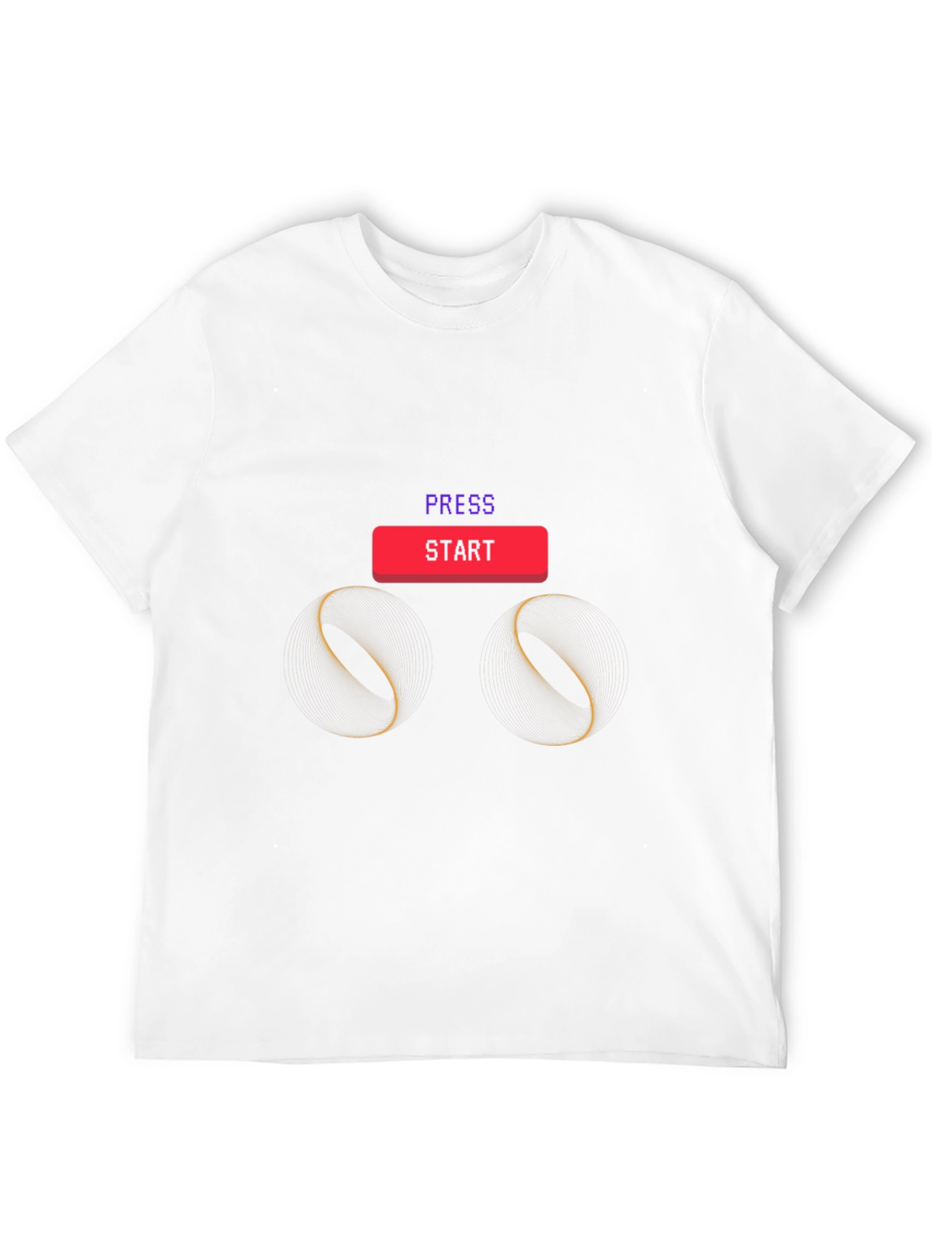 Press Start Graphic Tee - Black Cotton Blend T-Shirt