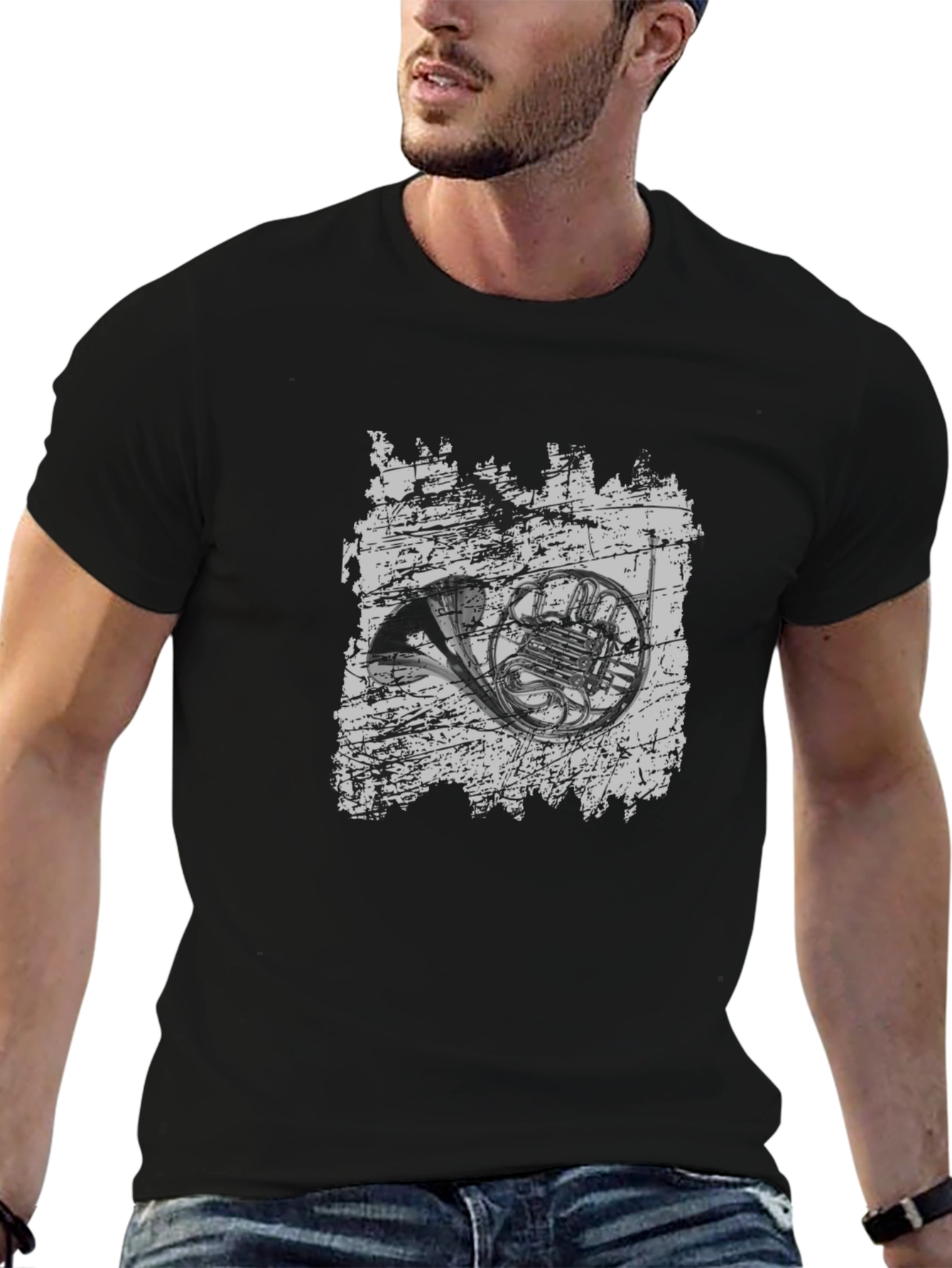 French Horn Graphic Tee - Musicians Apparel