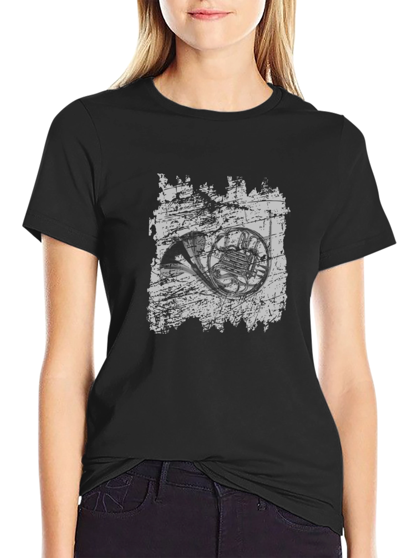 French Horn Graphic Tee - Musicians Apparel