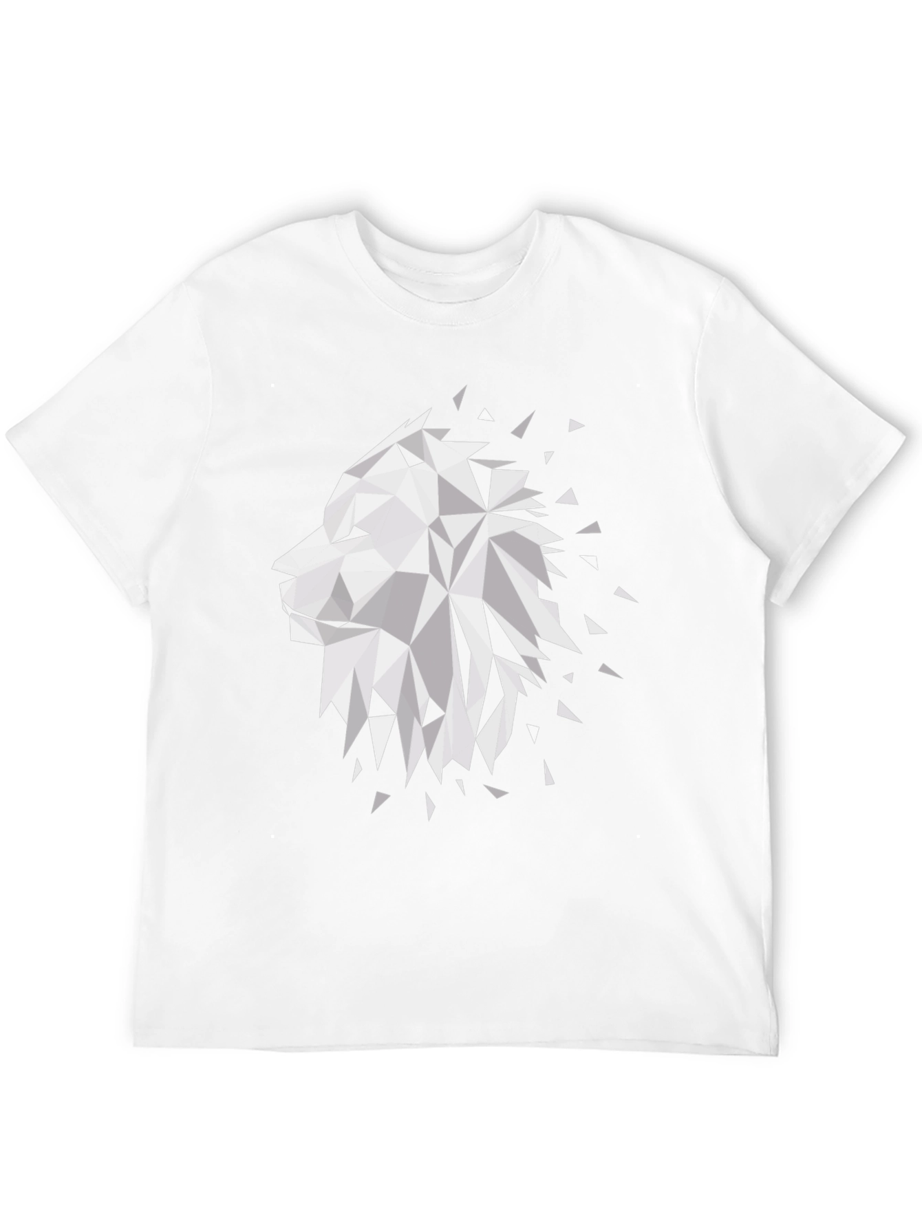 Geometric Lion Graphic T-Shirt - Modern Design