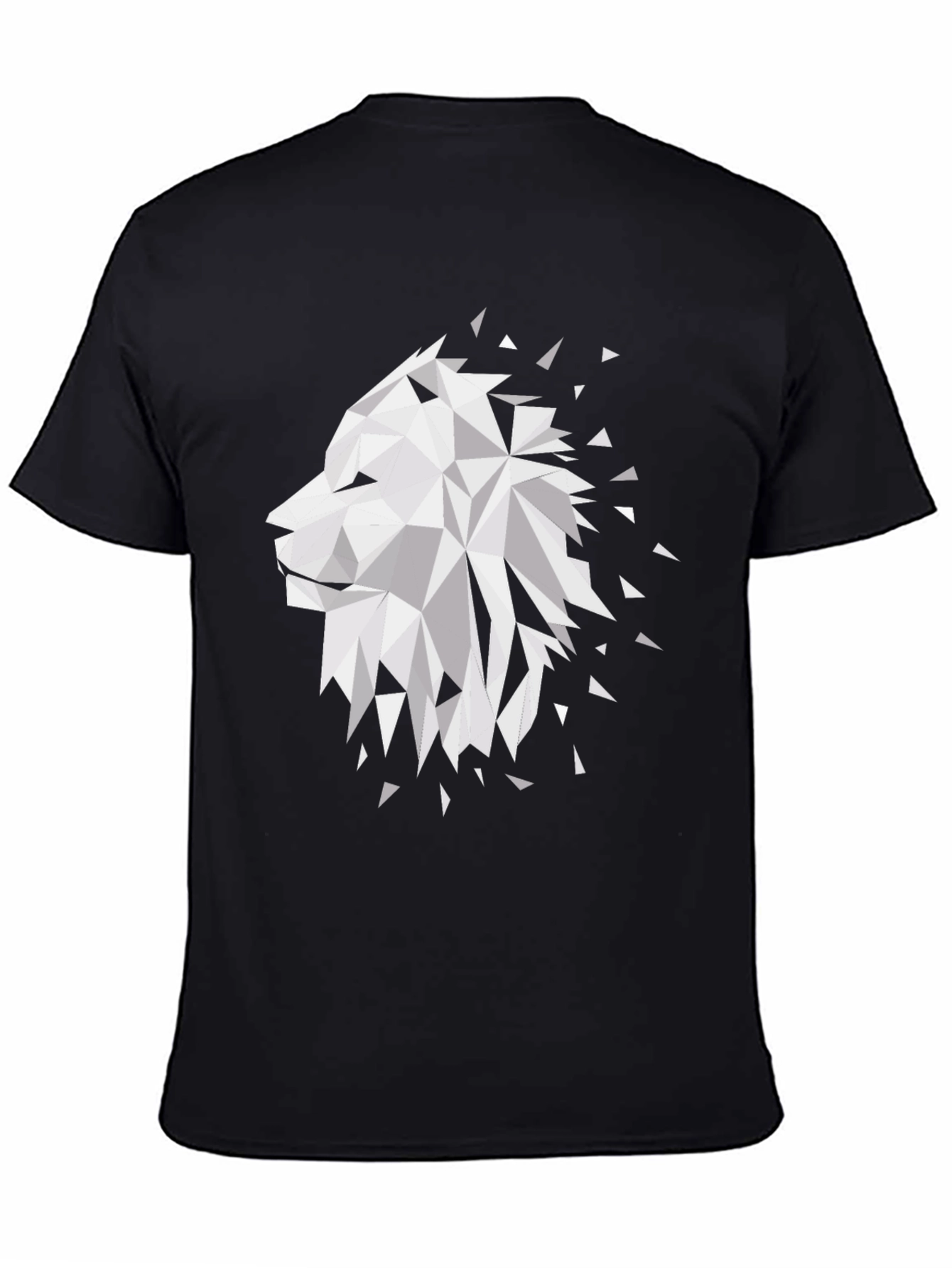 Geometric Lion Graphic T-Shirt - Modern Design
