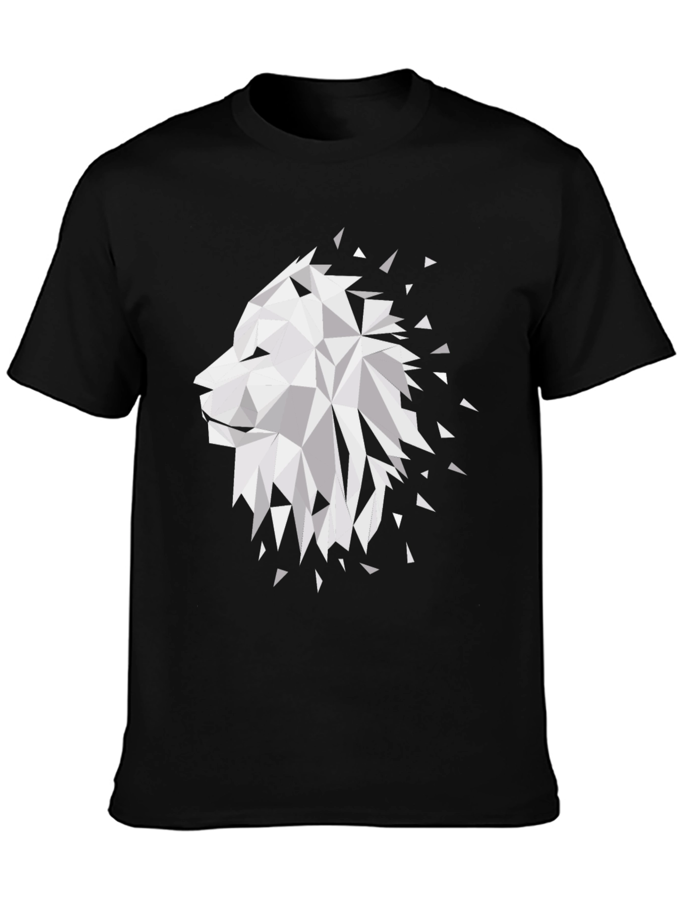 Geometric Lion Graphic T-Shirt - Modern Design