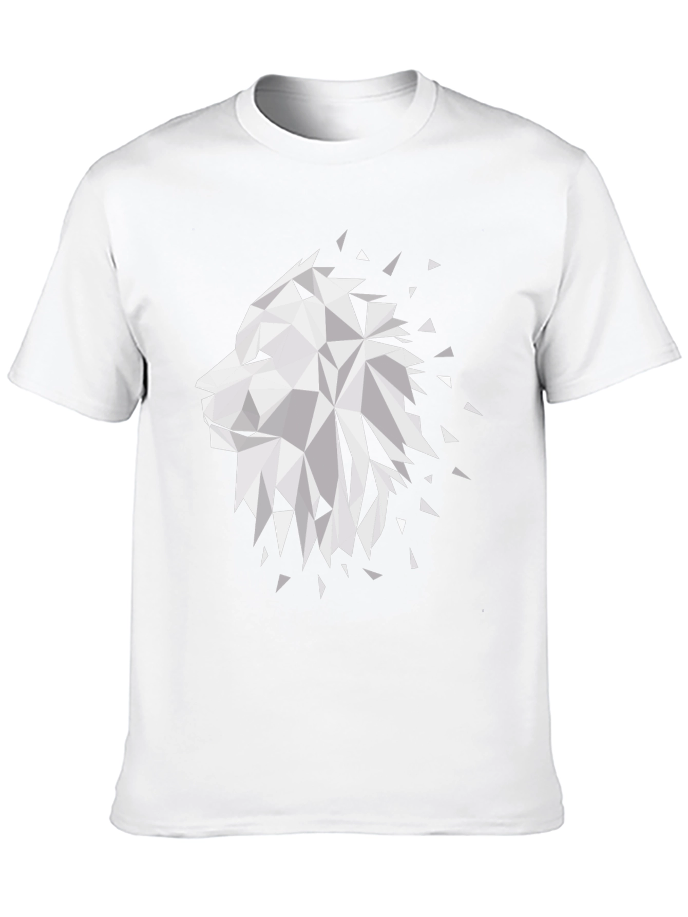 Geometric Lion Graphic T-Shirt - Modern Design