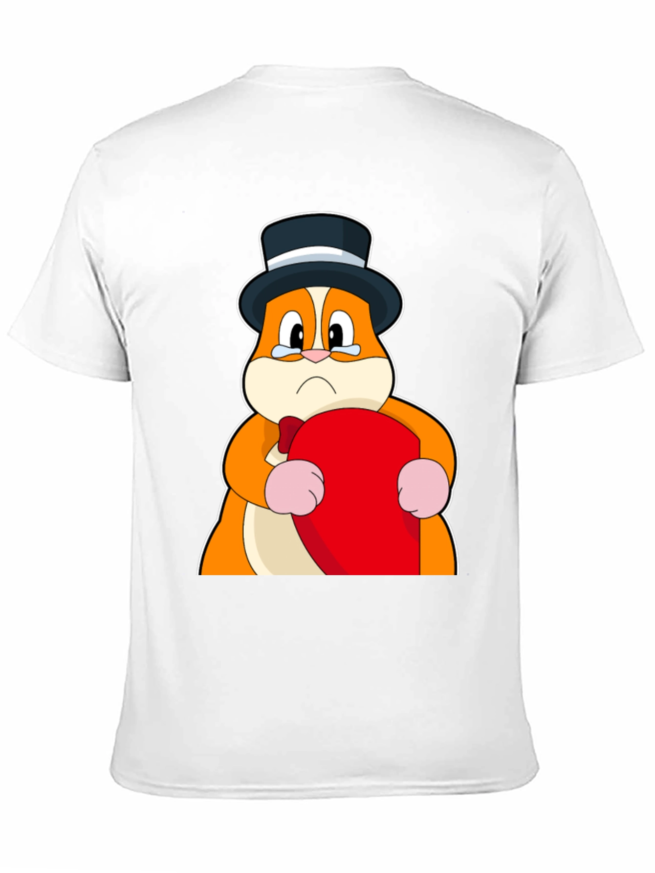 Sad Hamster Top Hat Graphic T-Shirt
