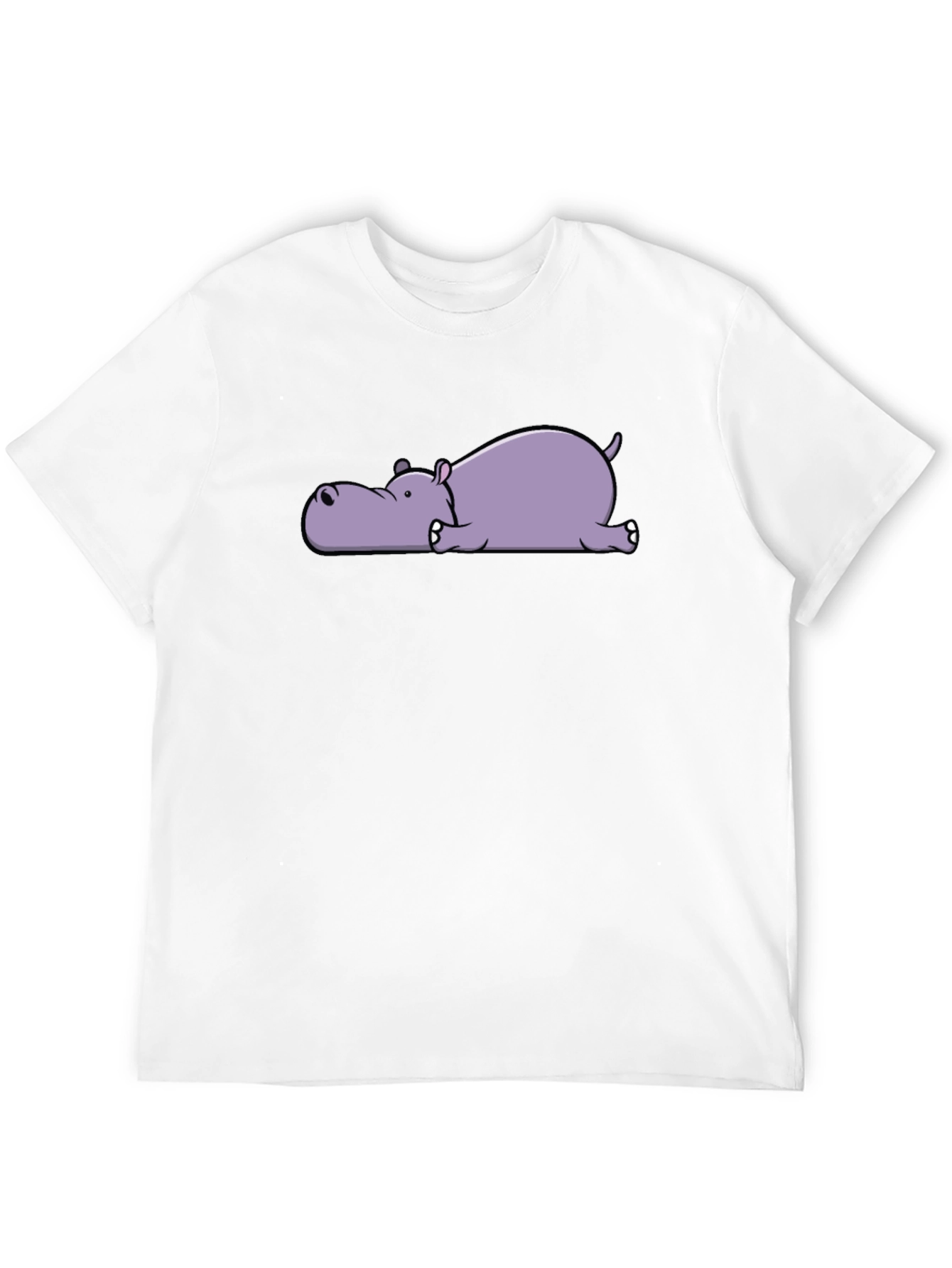Lazy Hippo Graphic T-Shirt - Relaxed & Comfortable