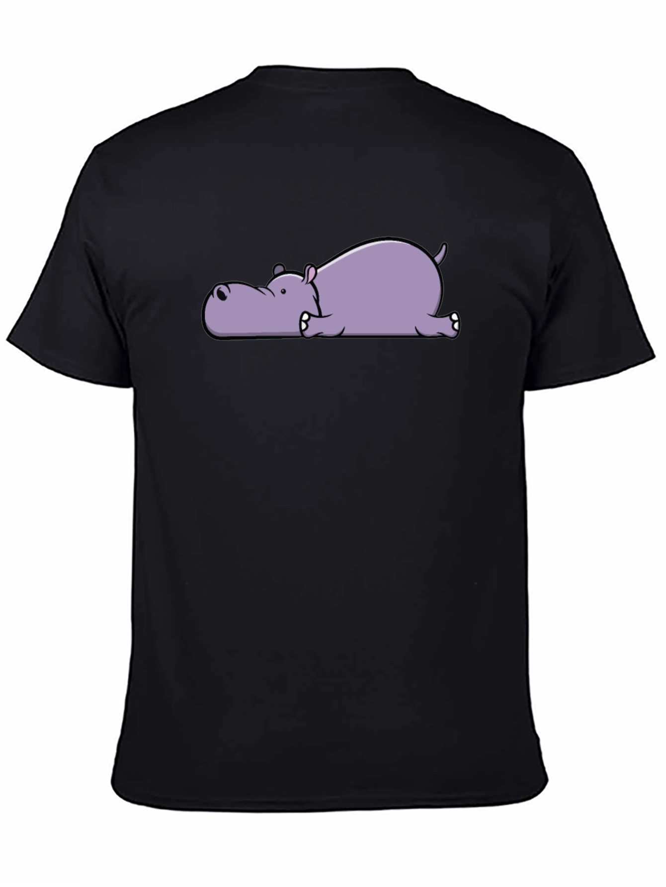 Lazy Hippo Graphic T-Shirt - Relaxed & Comfortable