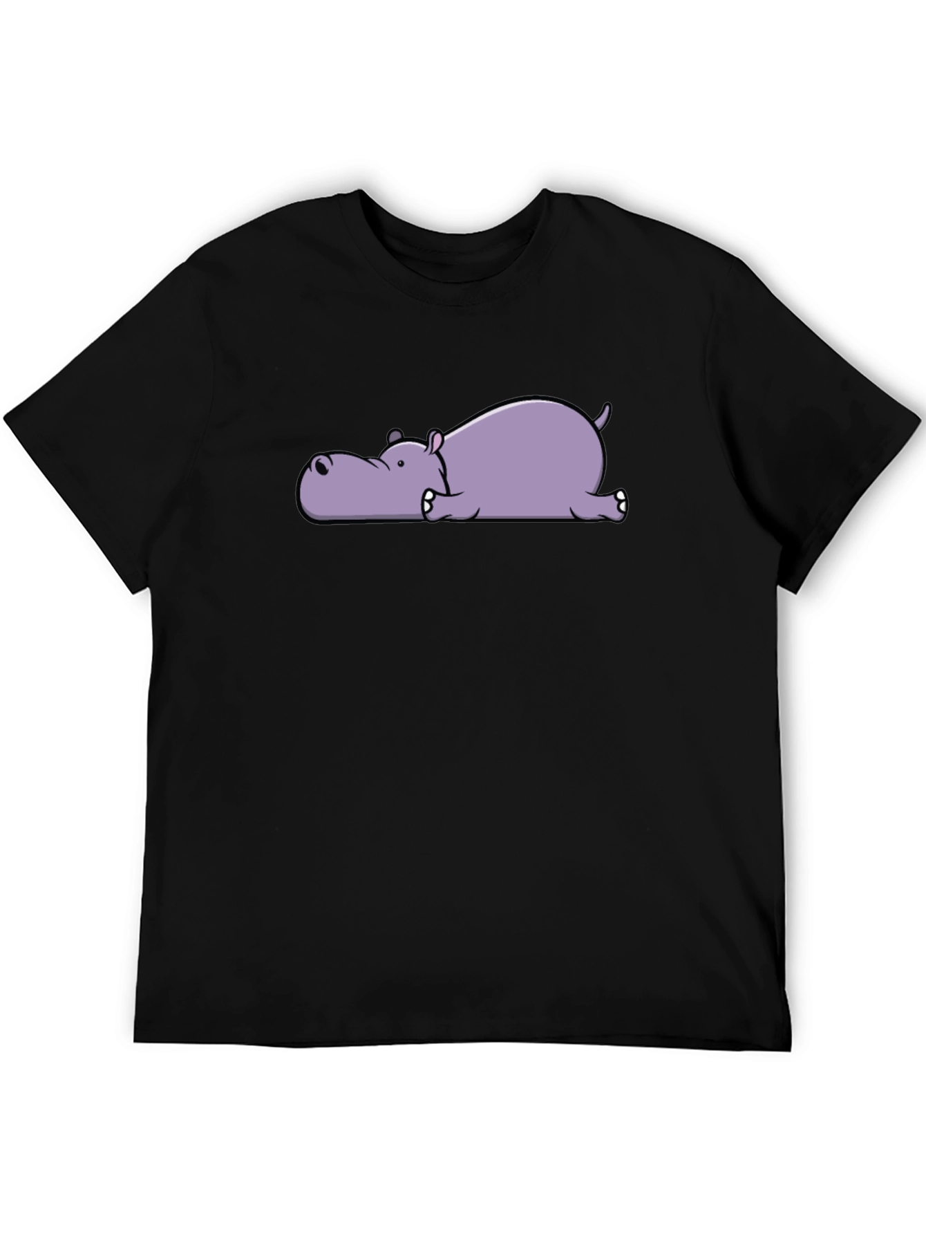 Lazy Hippo Graphic T-Shirt - Relaxed & Comfortable
