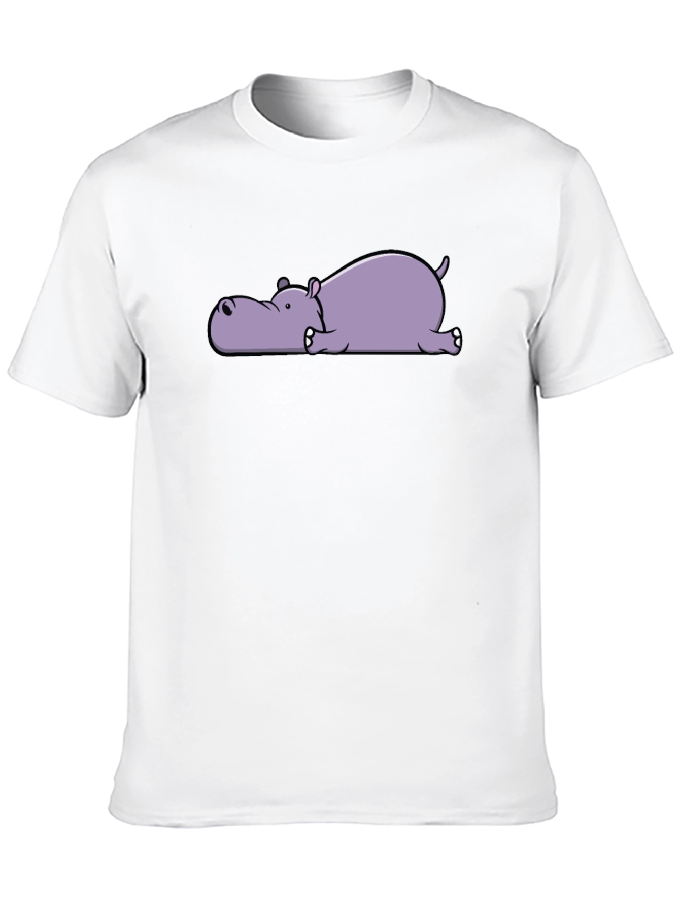 Lazy Hippo Graphic T-Shirt - Relaxed & Comfortable