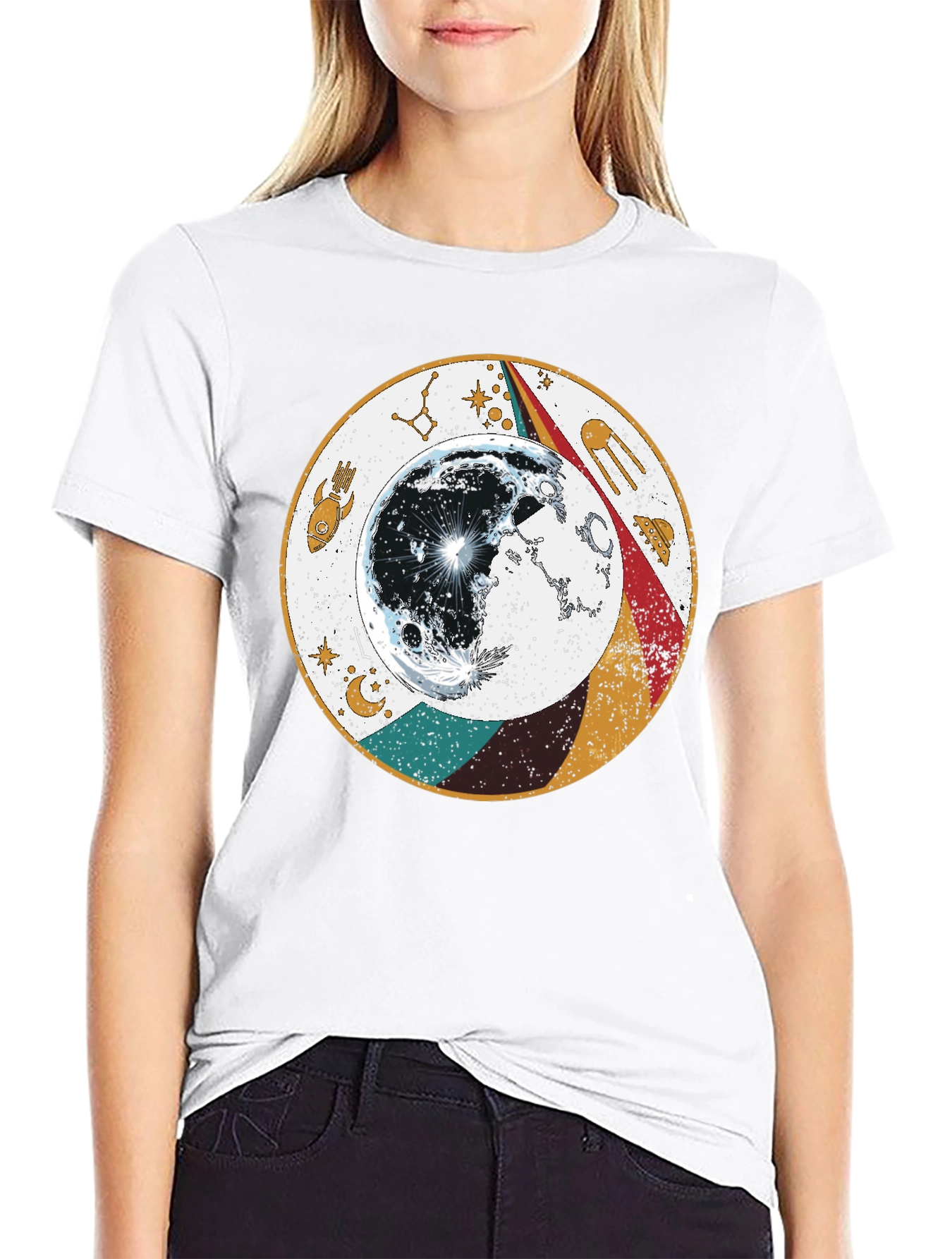 Retro Moon Zodiac Graphic Tee