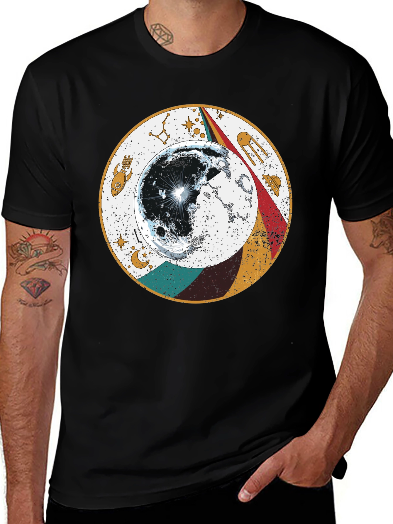 Retro Moon Zodiac Graphic Tee