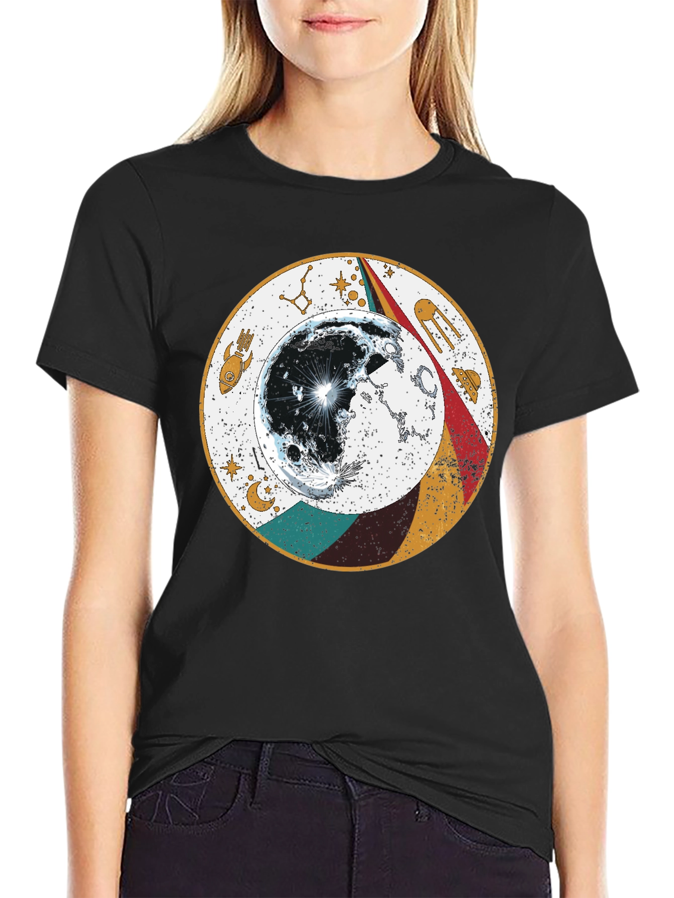 Retro Moon Zodiac Graphic Tee