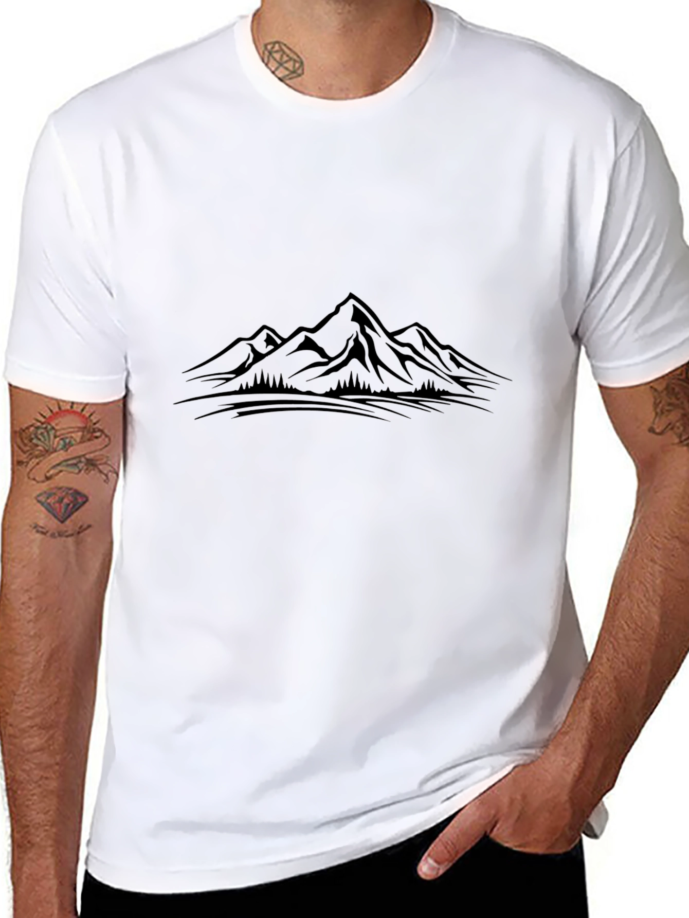 Mountain Graphic Black T-Shirt - Adventure Ready
