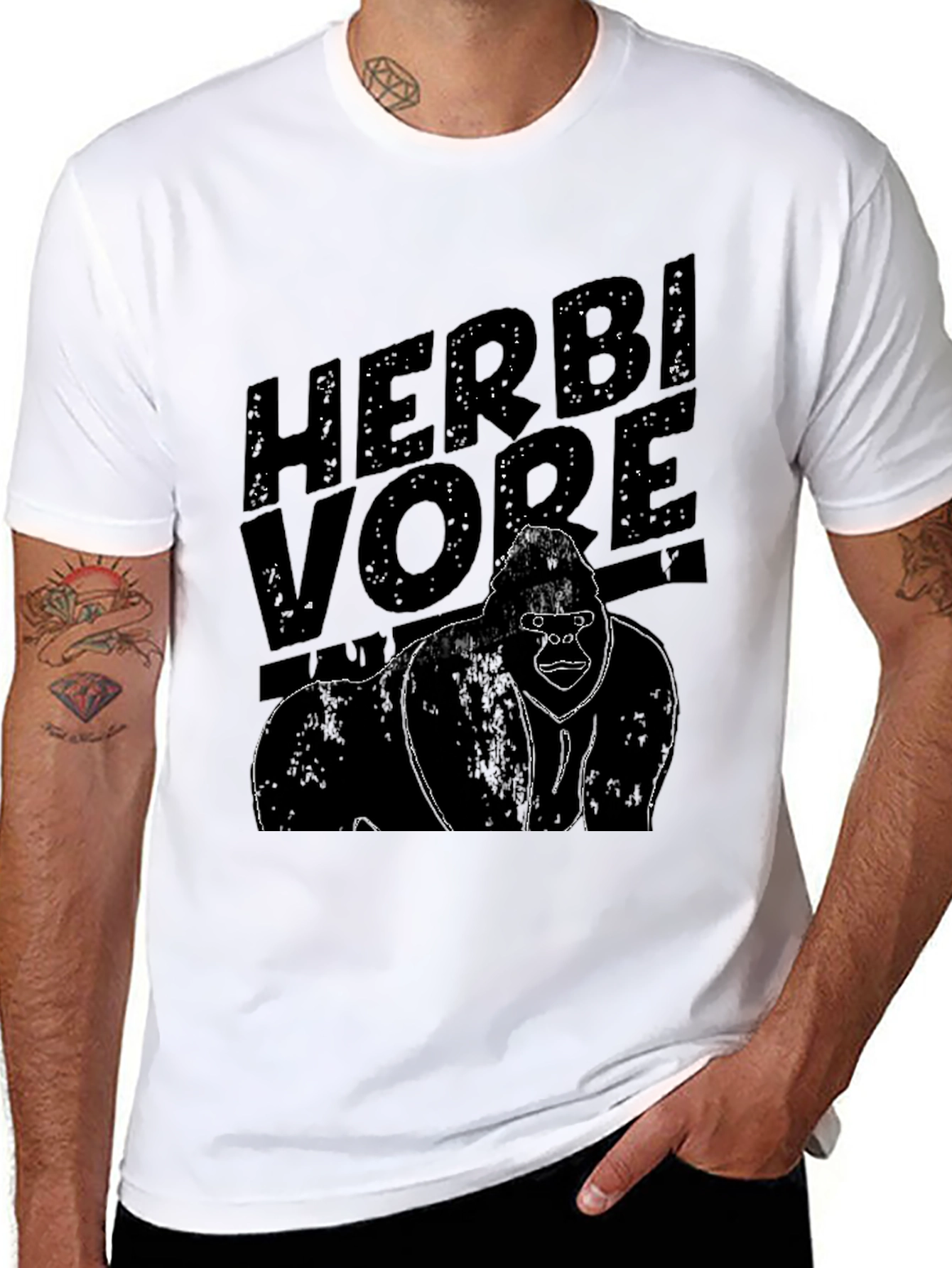 Herbivore Gorilla Graphic Tee - Black