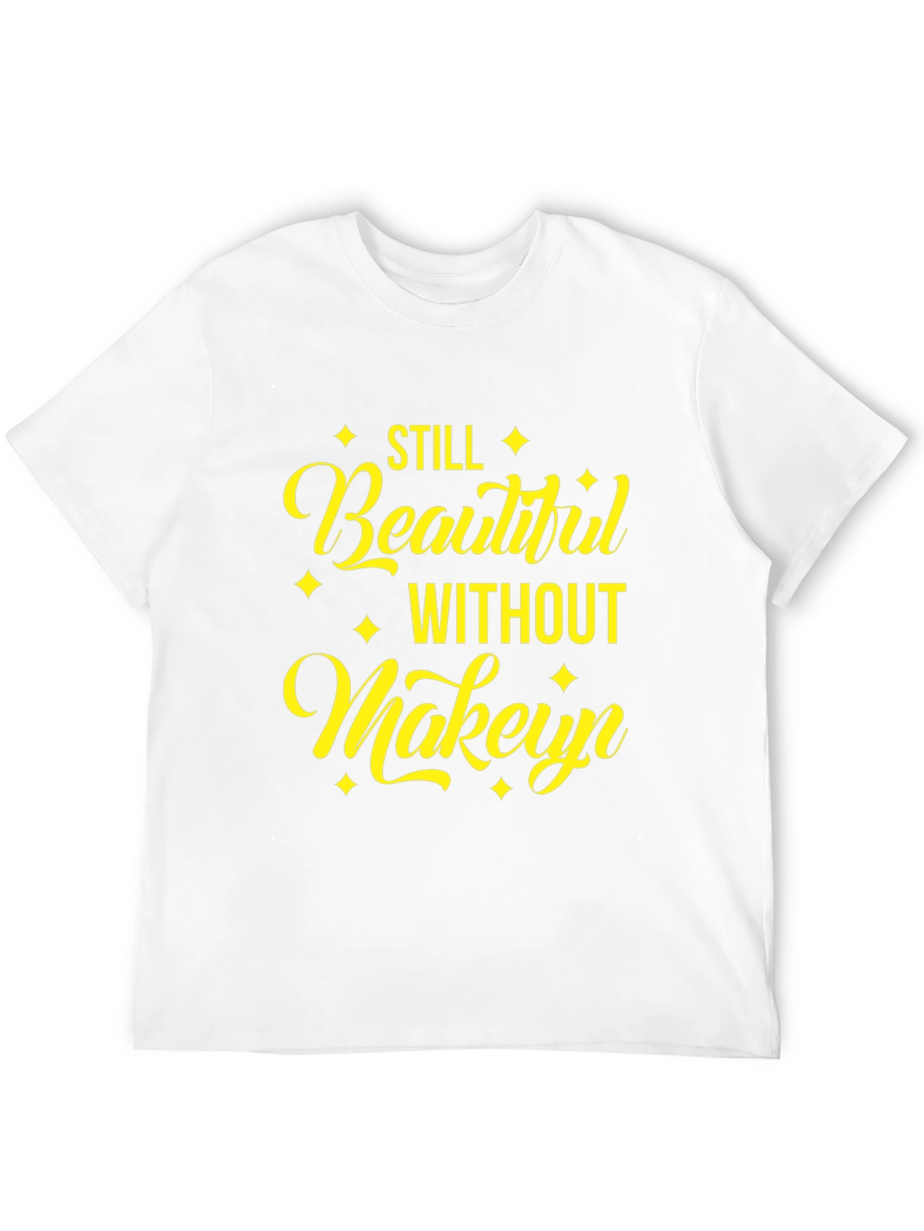 Beautiful Without Makeup Black Tee