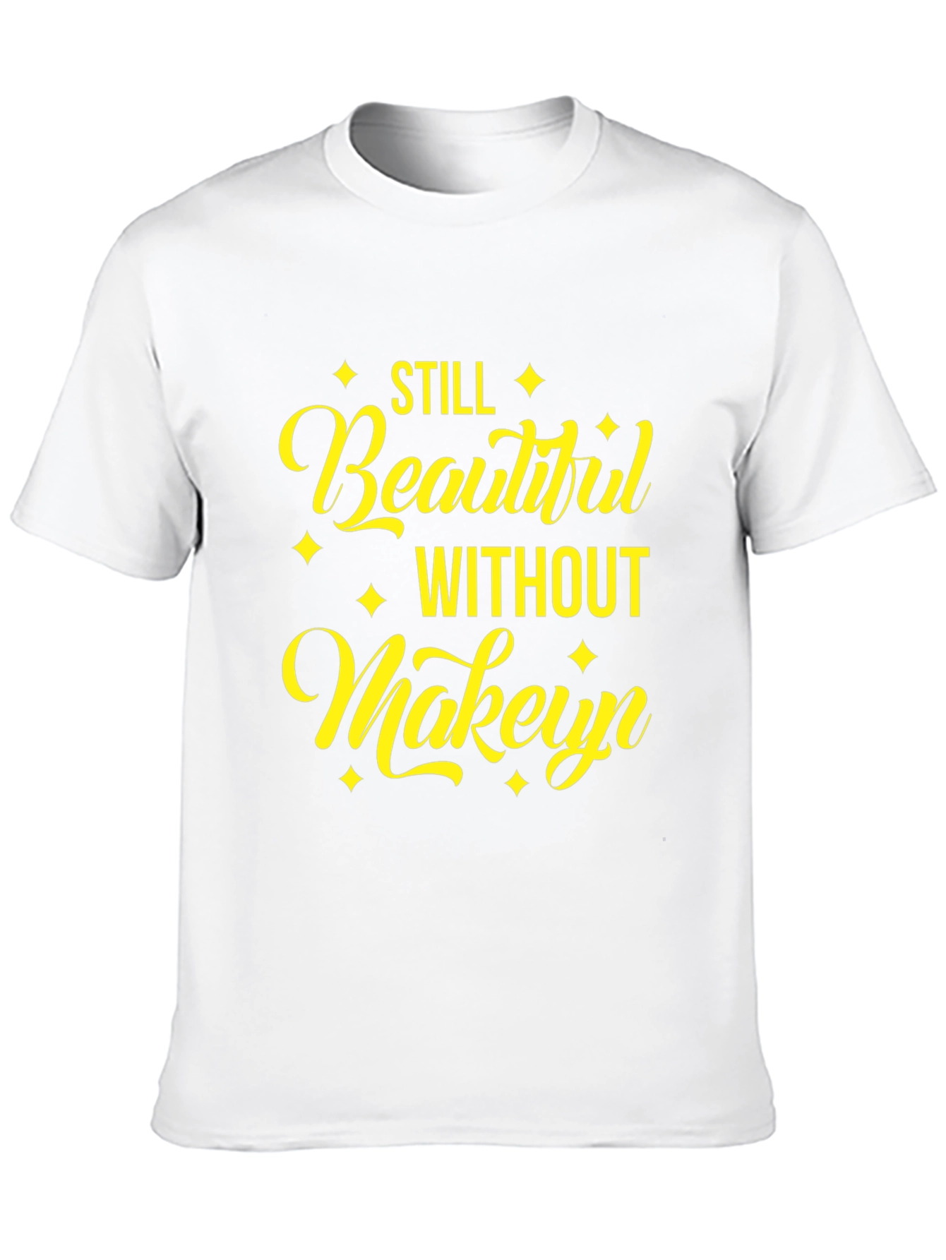 Beautiful Without Makeup Black Tee
