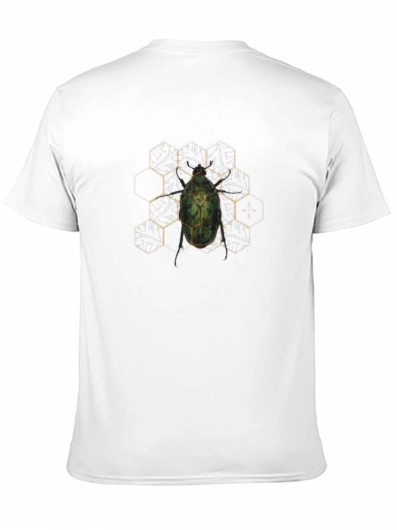 Geometric Beetle Graphic Black T-Shirt