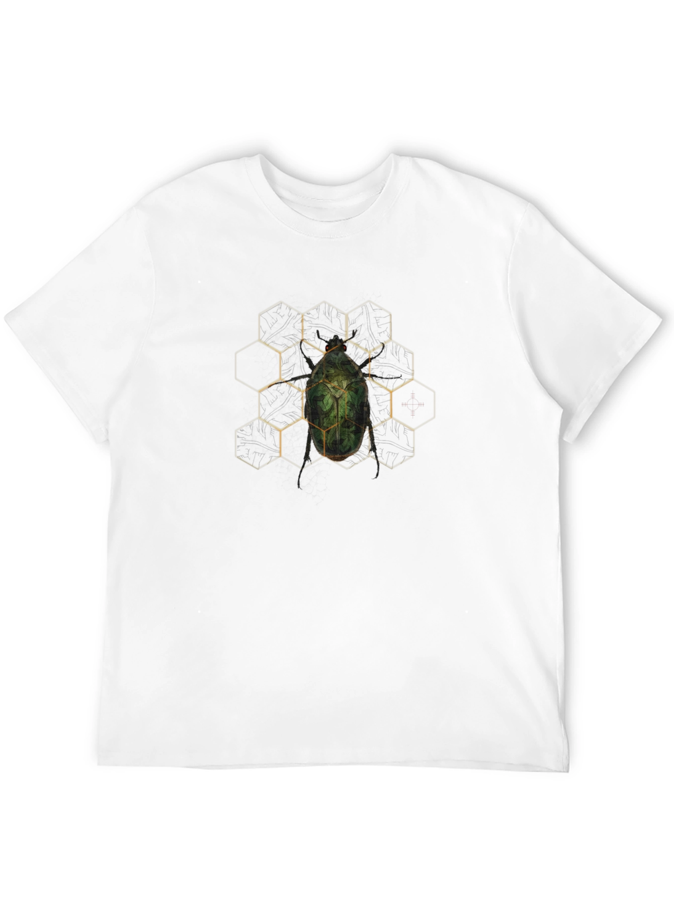Geometric Beetle Graphic Black T-Shirt