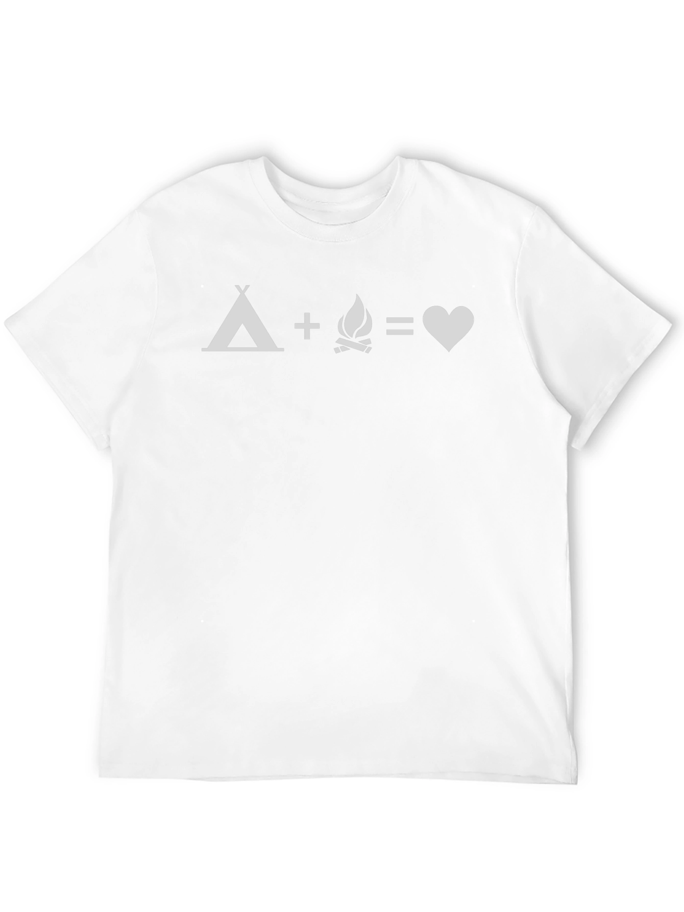 Camping Love T-Shirt - Tent + Fire = Heart