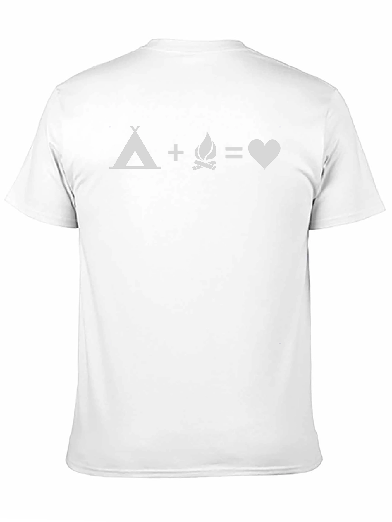 Camping Love T-Shirt - Tent + Fire = Heart