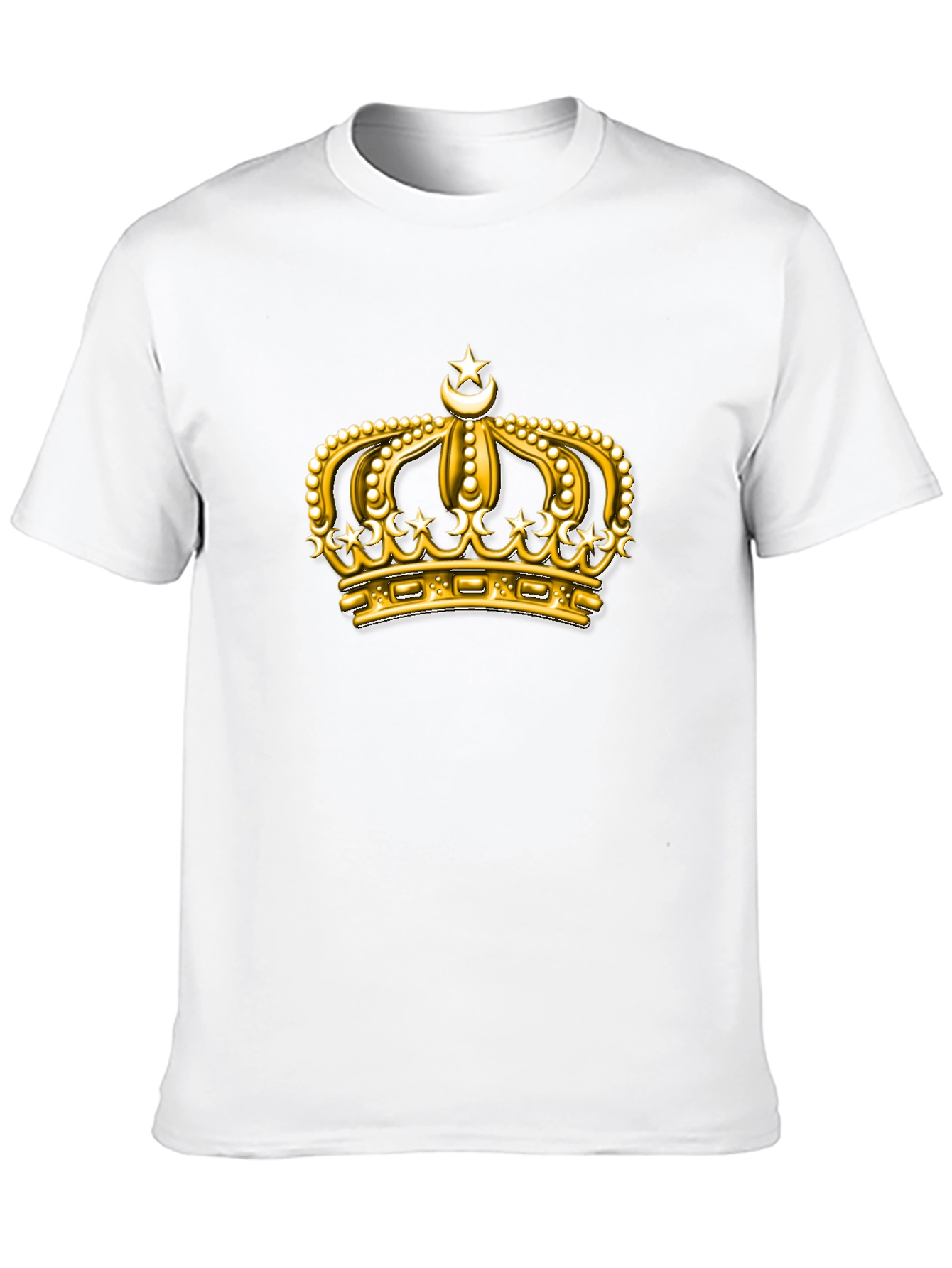 Golden Crown Graphic Tee - Premium Black T-Shirt