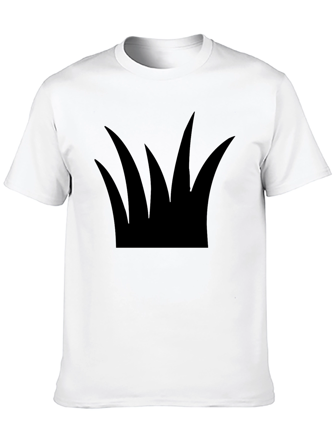 Minimalist Grass Silhouette Black T-Shirt