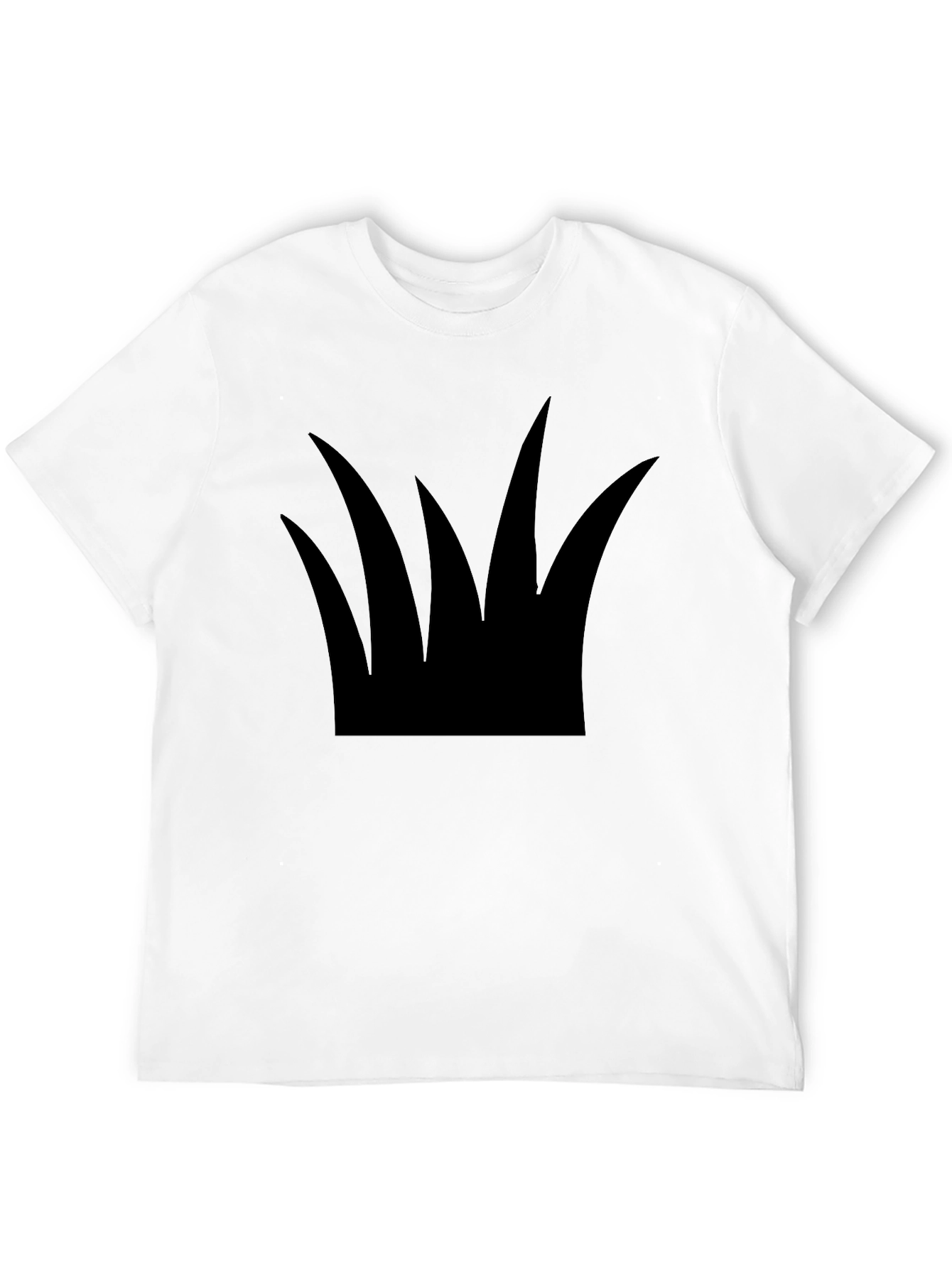 Minimalist Grass Silhouette Black T-Shirt